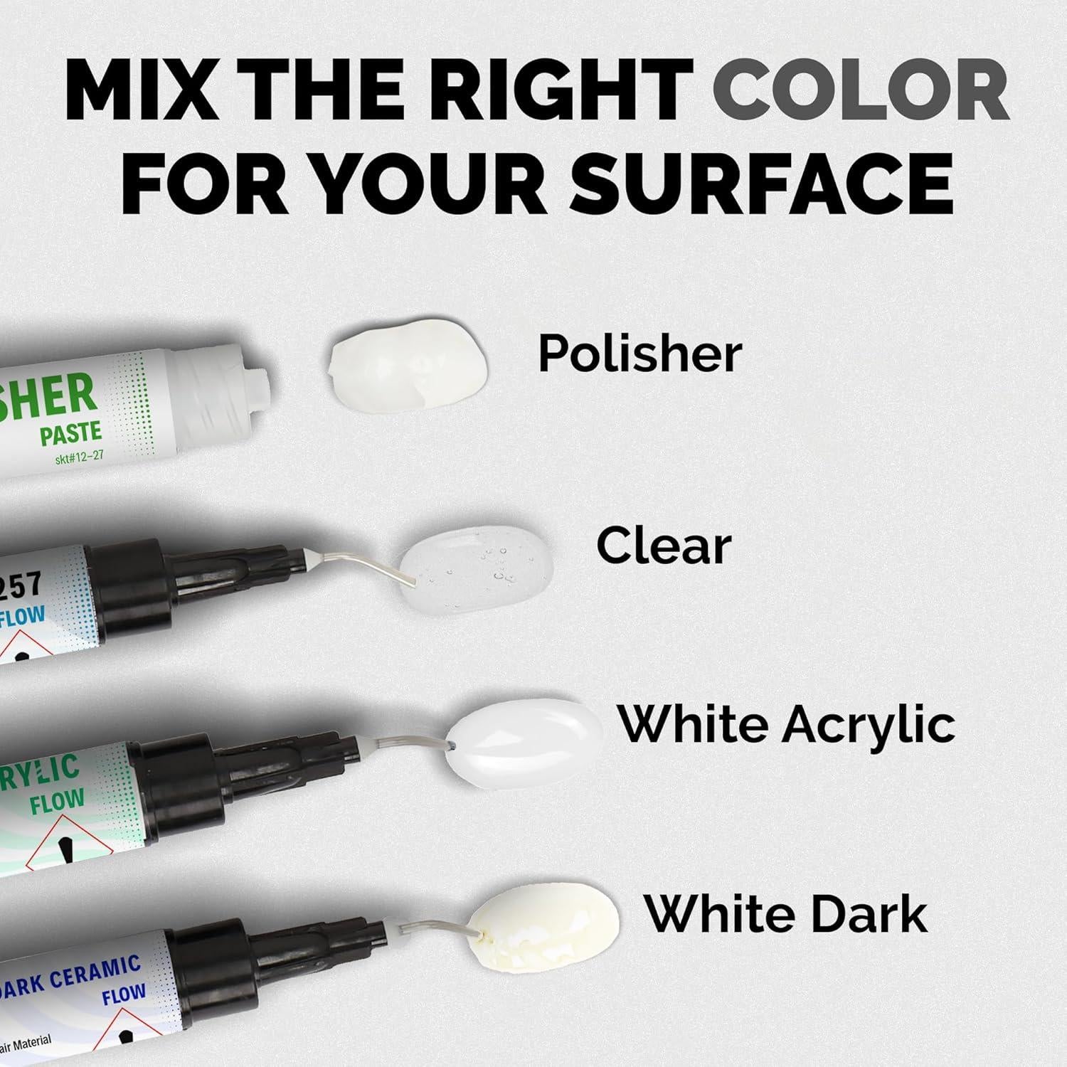 Kit de Reparación de Encimeras NNREPAIR C105A - Granito, Mármol y Porcelana