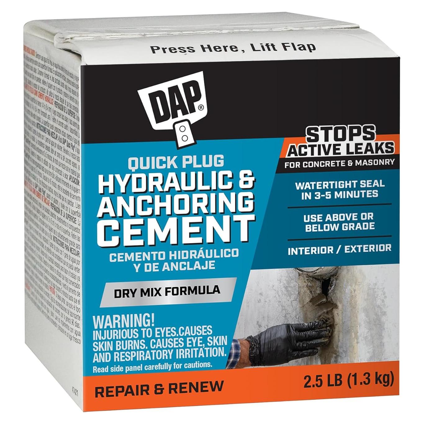 Cemento Hidráulico DAP Quick Plug 1.13 Kg para Reparaciones