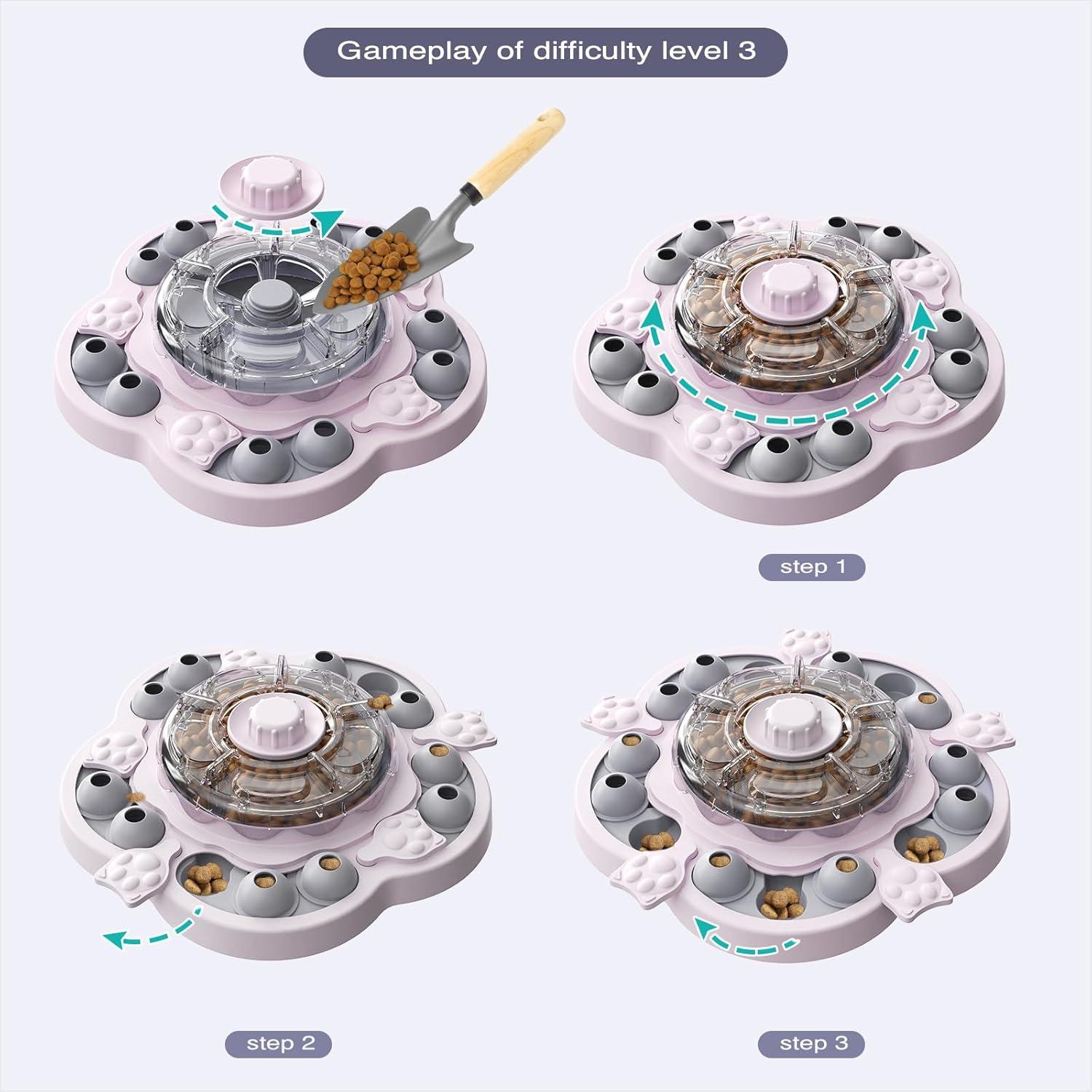 Juguete de Rompecabezas para Perros KADTC Rosa 3 Niveles