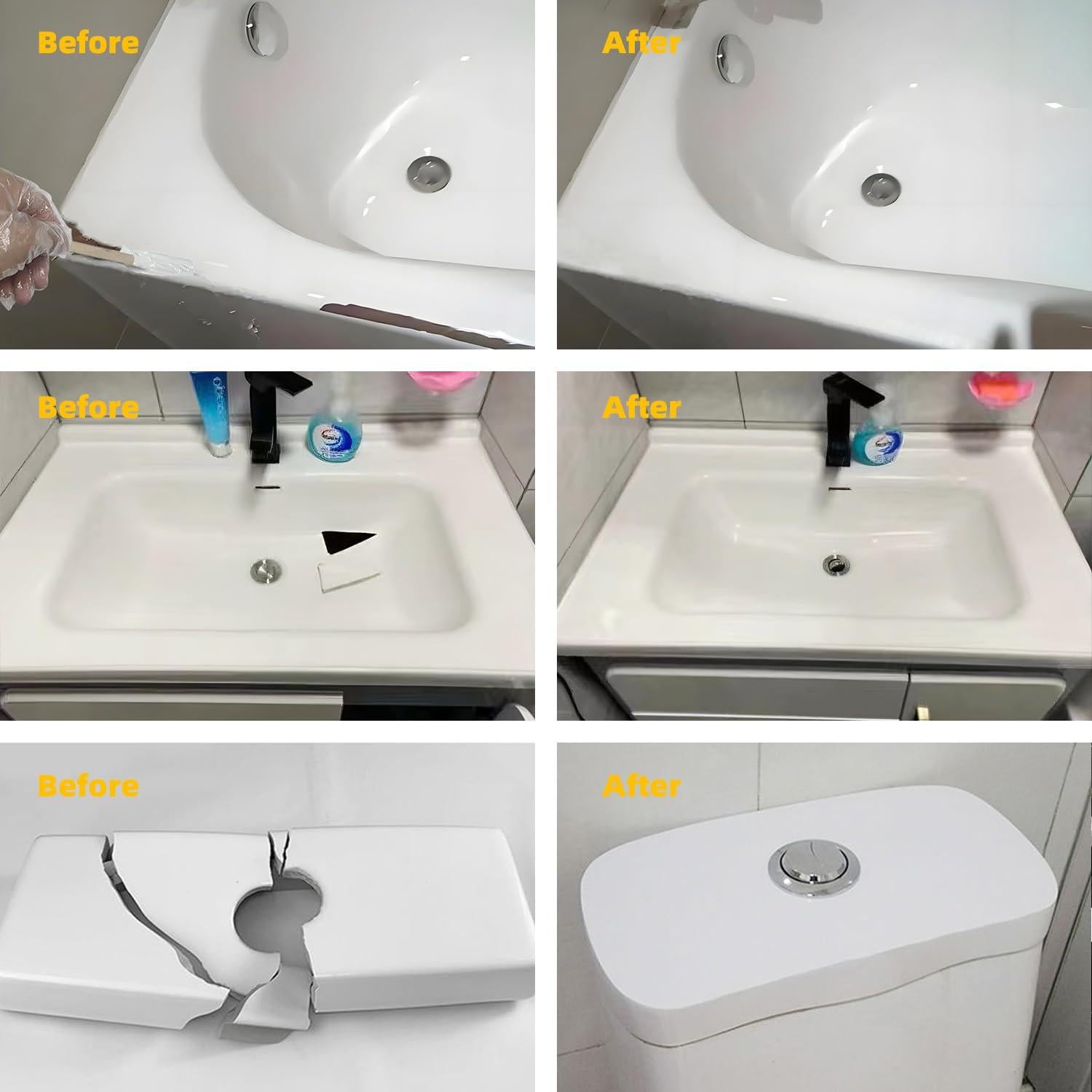 Kit de Reparación de Fregadero de Porcelana CTUYSY 100g