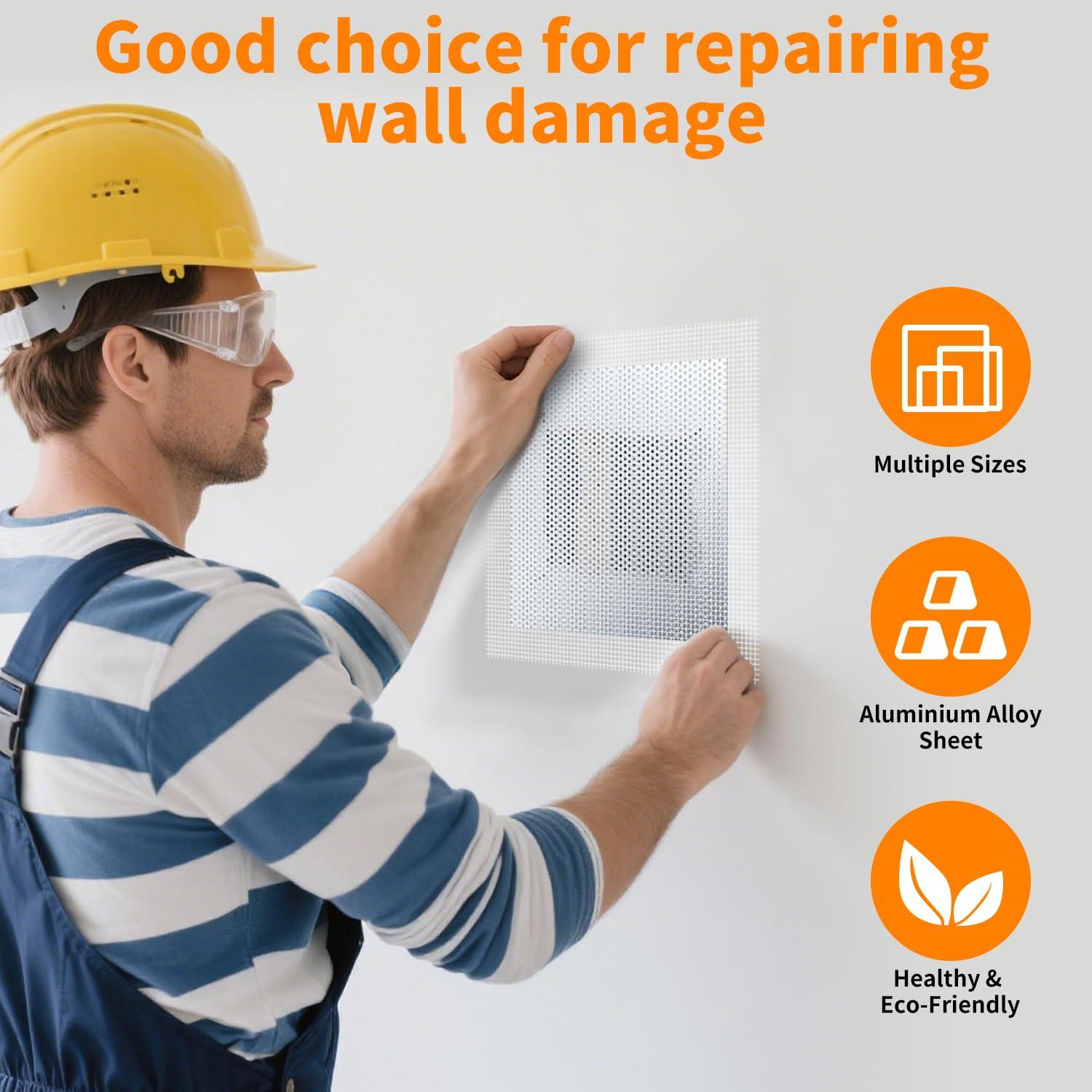 Kit de Parcheo de Pared 15 Piezas Malla Autoadhesiva Wznbjlx