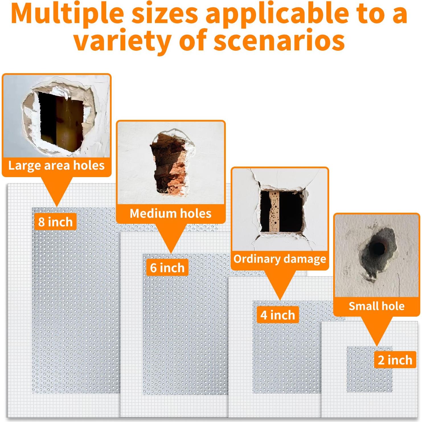 Kit de Parcheo de Pared 15 Piezas Malla Autoadhesiva Wznbjlx