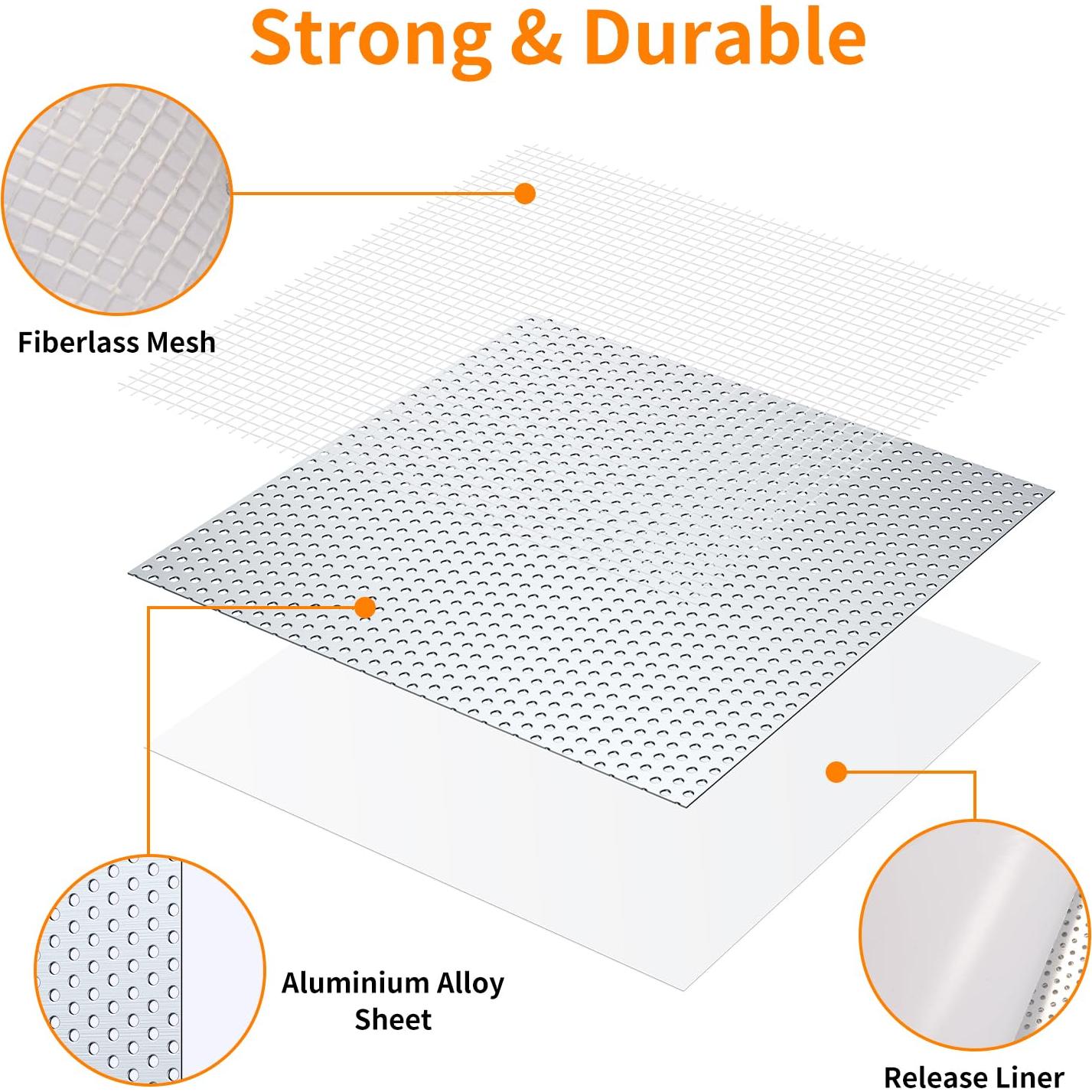 Kit de Parcheo de Pared 15 Piezas Malla Autoadhesiva Wznbjlx