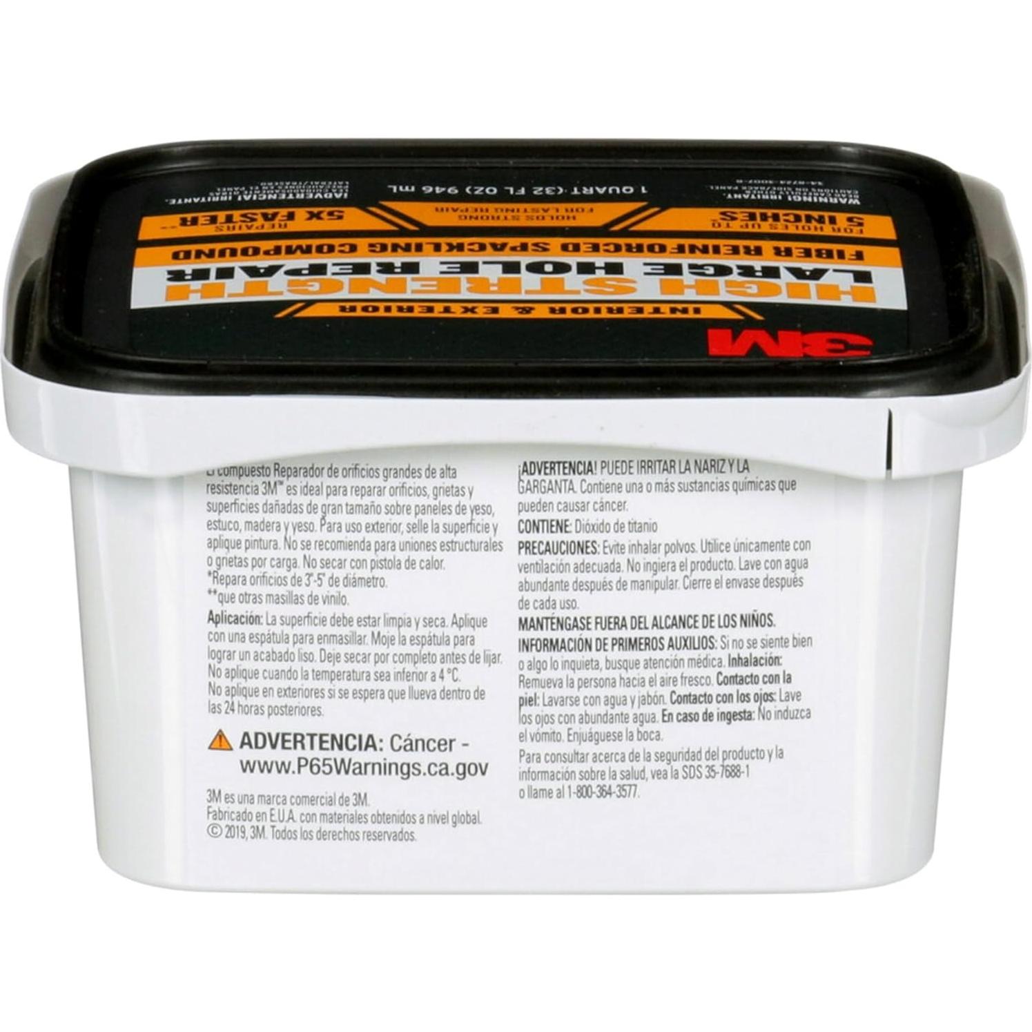 Compuesto de Relleno 3M LHR-32-BB 0.95 L para Reparación de Paredes