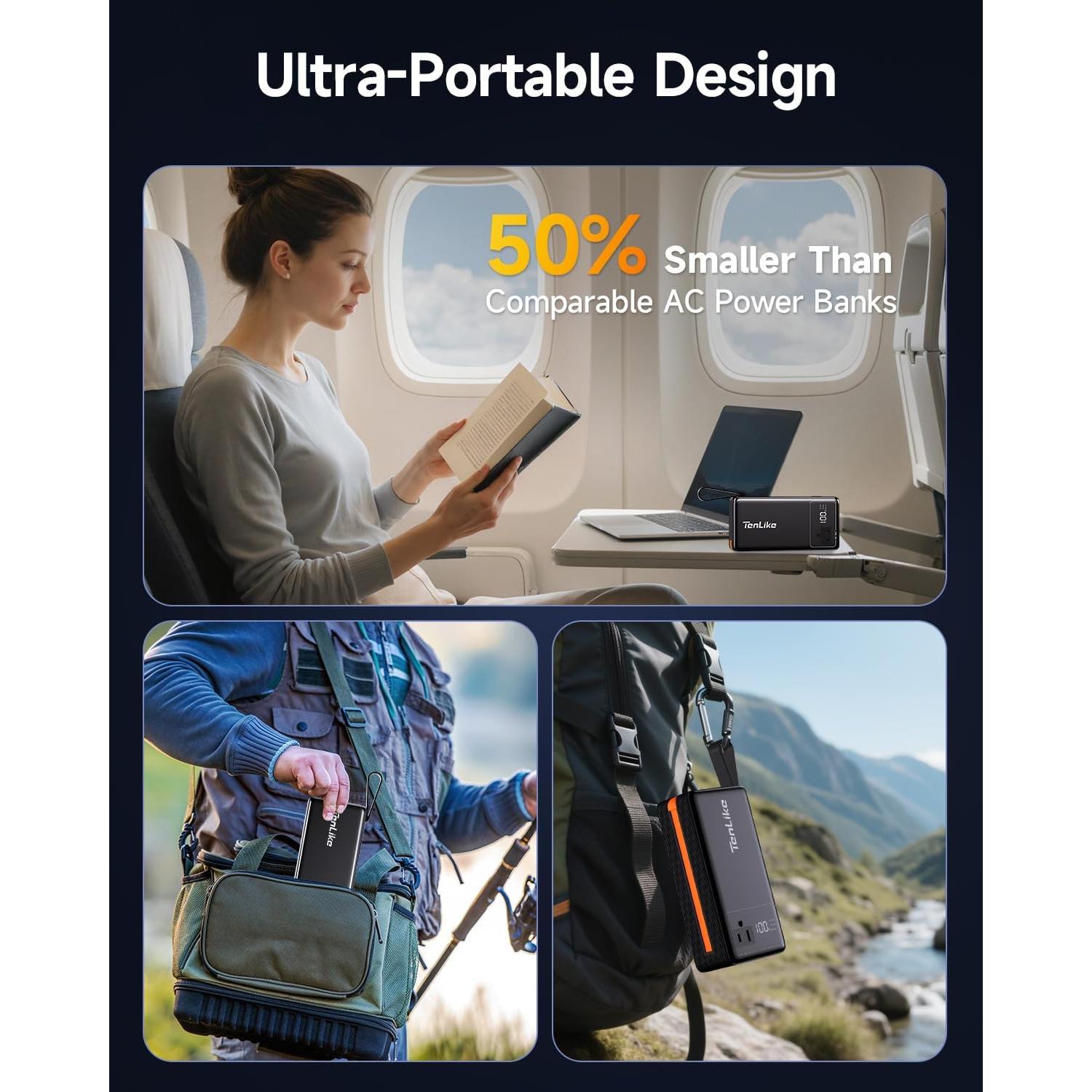 Estación de Energía Portátil Tenlike 99.9Wh Batería Recargable