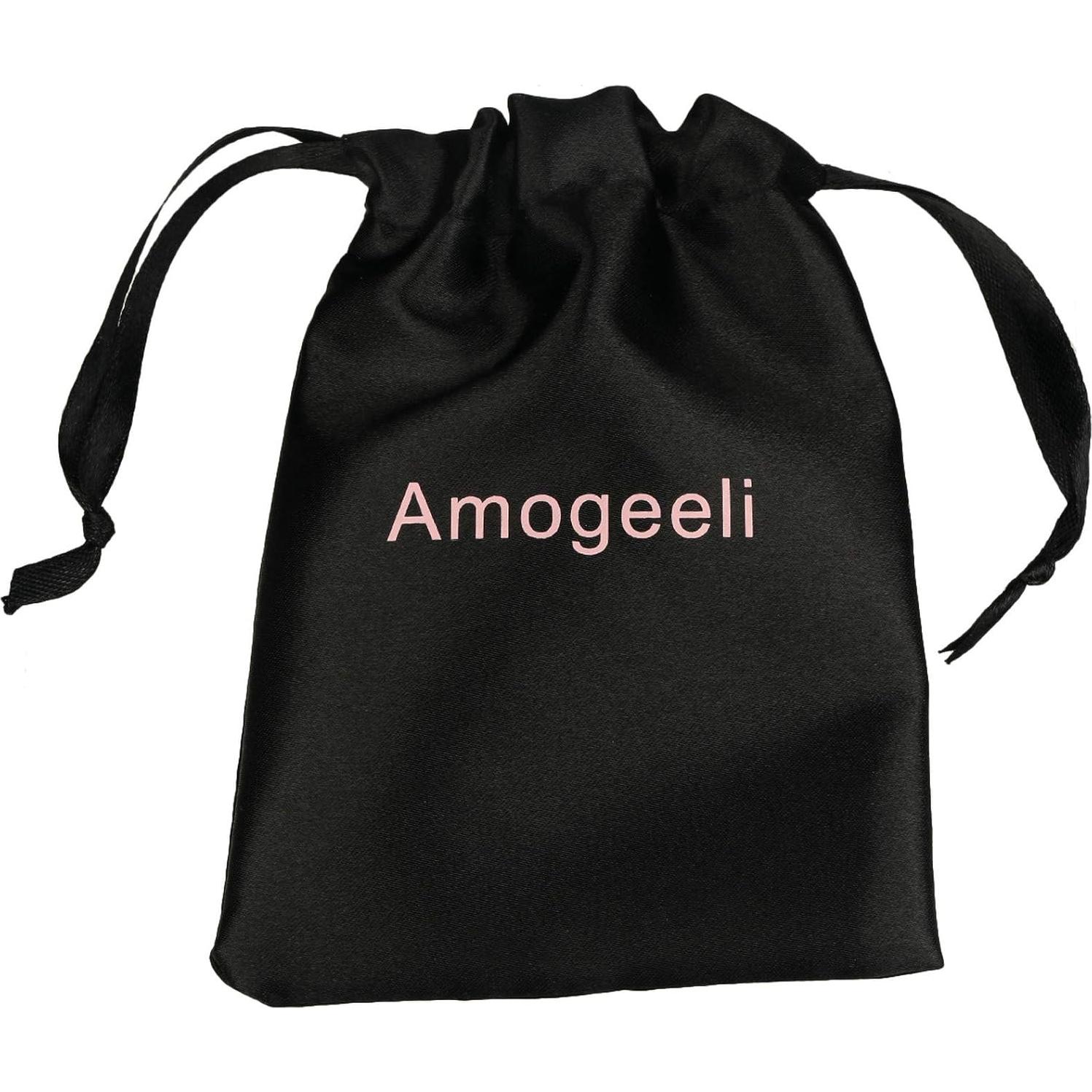 Conjunto de 10 Piedras Rúnicas de Obsidiana Negra Amogeeli