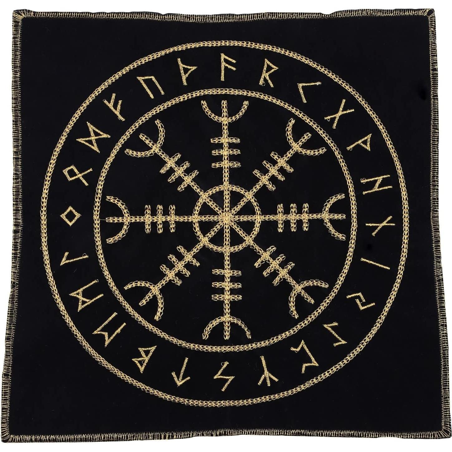 Conjunto de Piedras Rúnicas y Péndulo de Cristal Mookaitedecor