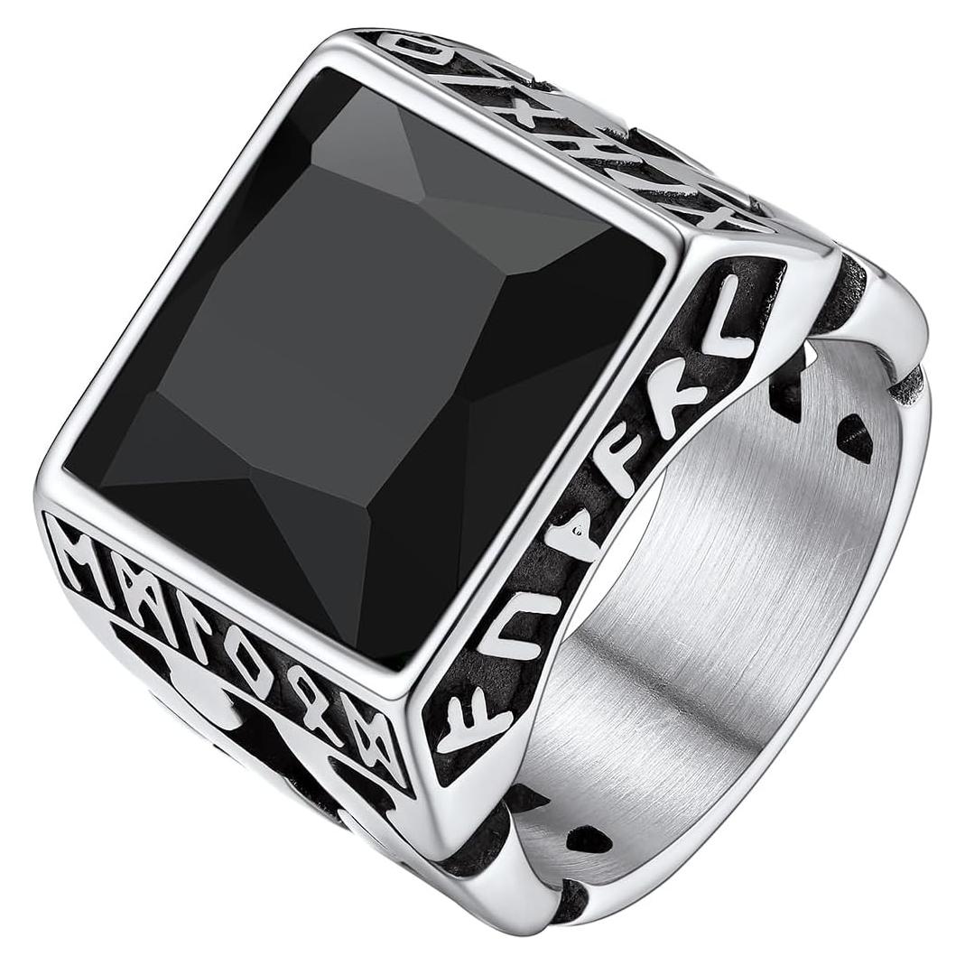 Anillo Signet Chunky Bestyle para Hombres Acero Inoxidable 10