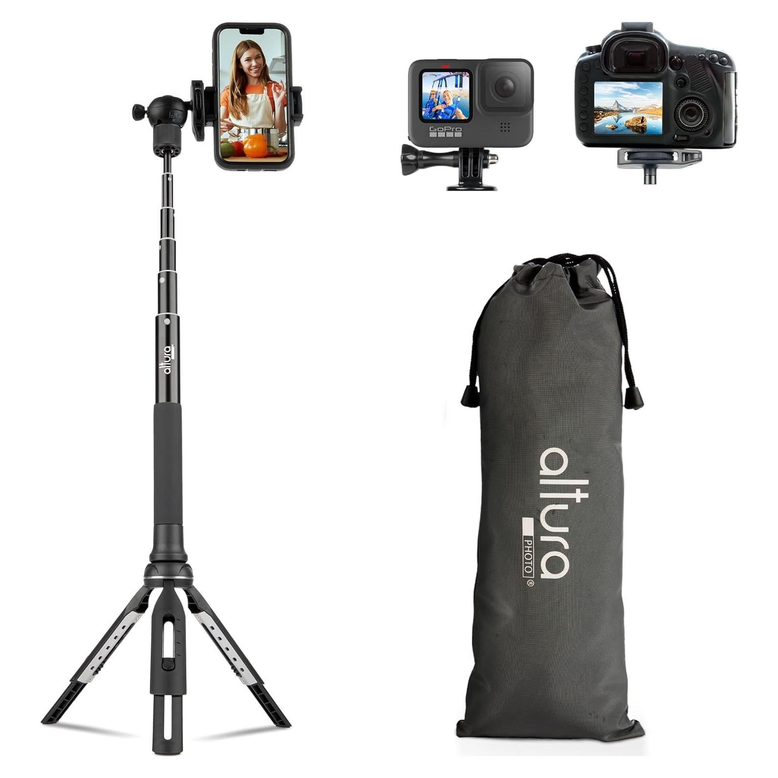 Trípode y Monopod Altura Photo 139.7 cm - Soporte Celular y GoPro