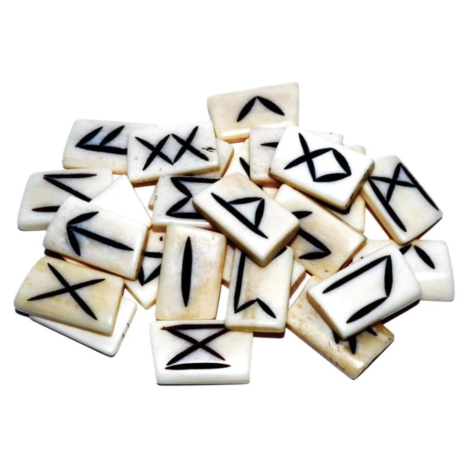 Conjunto de Runas de Hueso AzureGreen Verde Azur - 90.7g