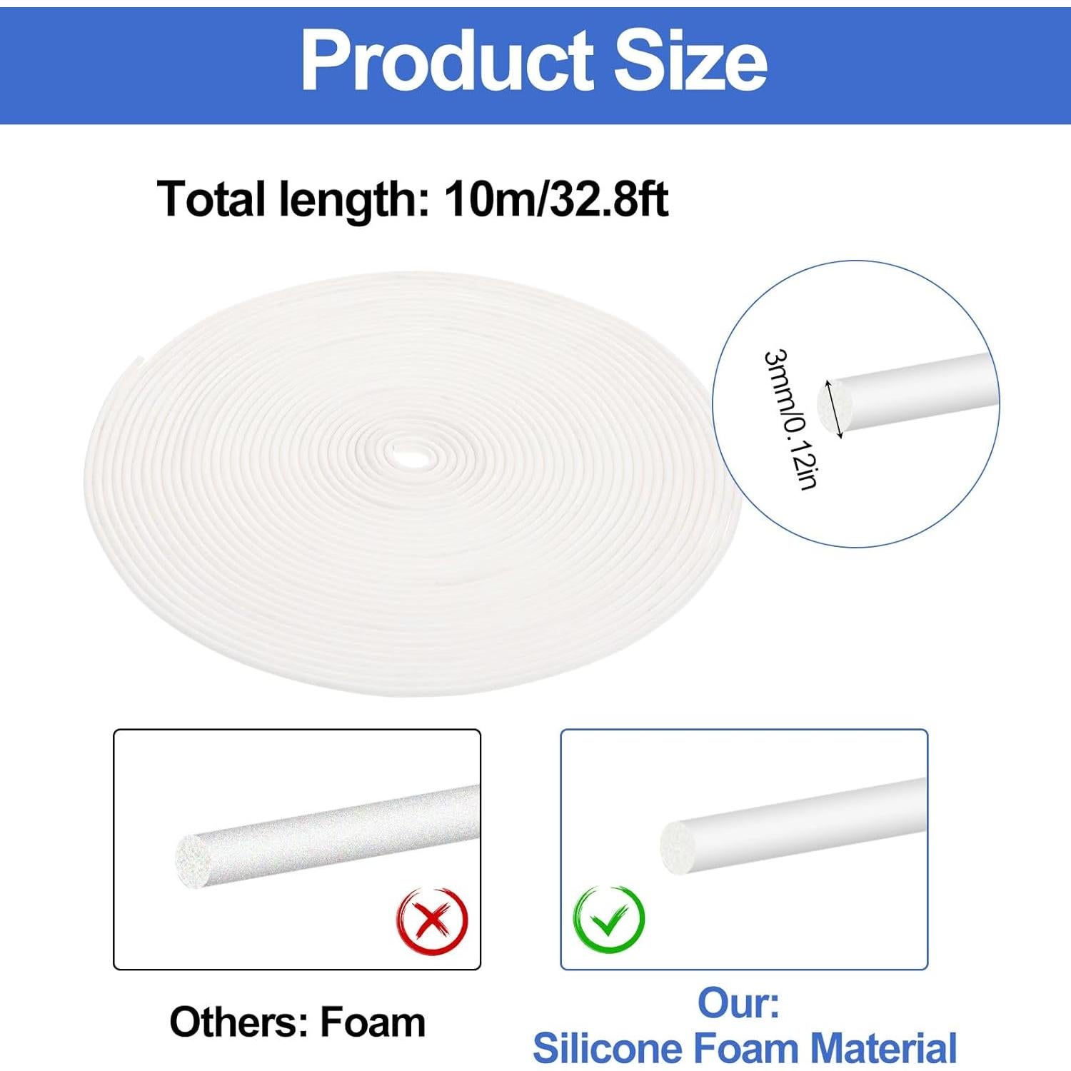 Varilla de Espuma Relleno de Grietas Eldraqth 10m Blanco