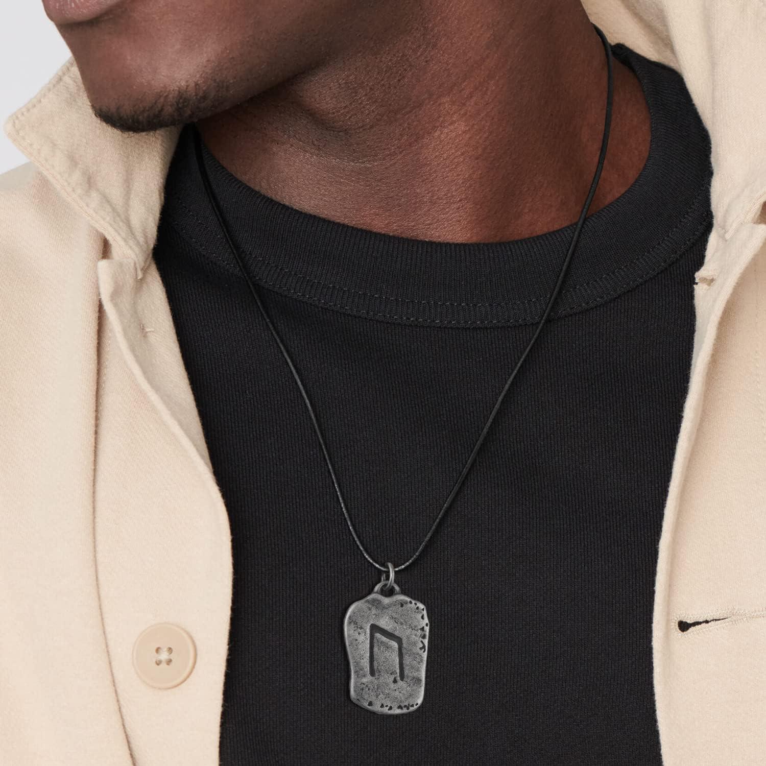 Collar Rúnico Vikingo ConfedeJewelry Acero Inoxidable Fuerza