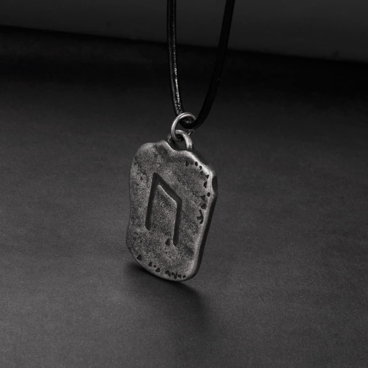 Collar Rúnico Vikingo ConfedeJewelry Acero Inoxidable Fuerza