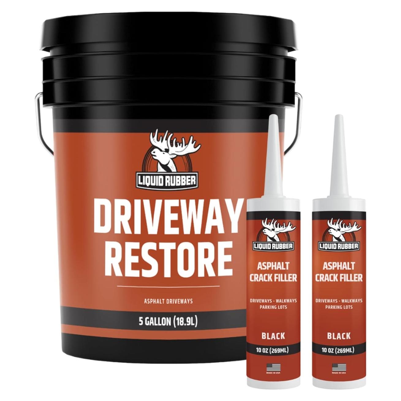 Restaurador de Entrada Liquid Rubber 3.78L + Rellenador de Grietas 3.78L