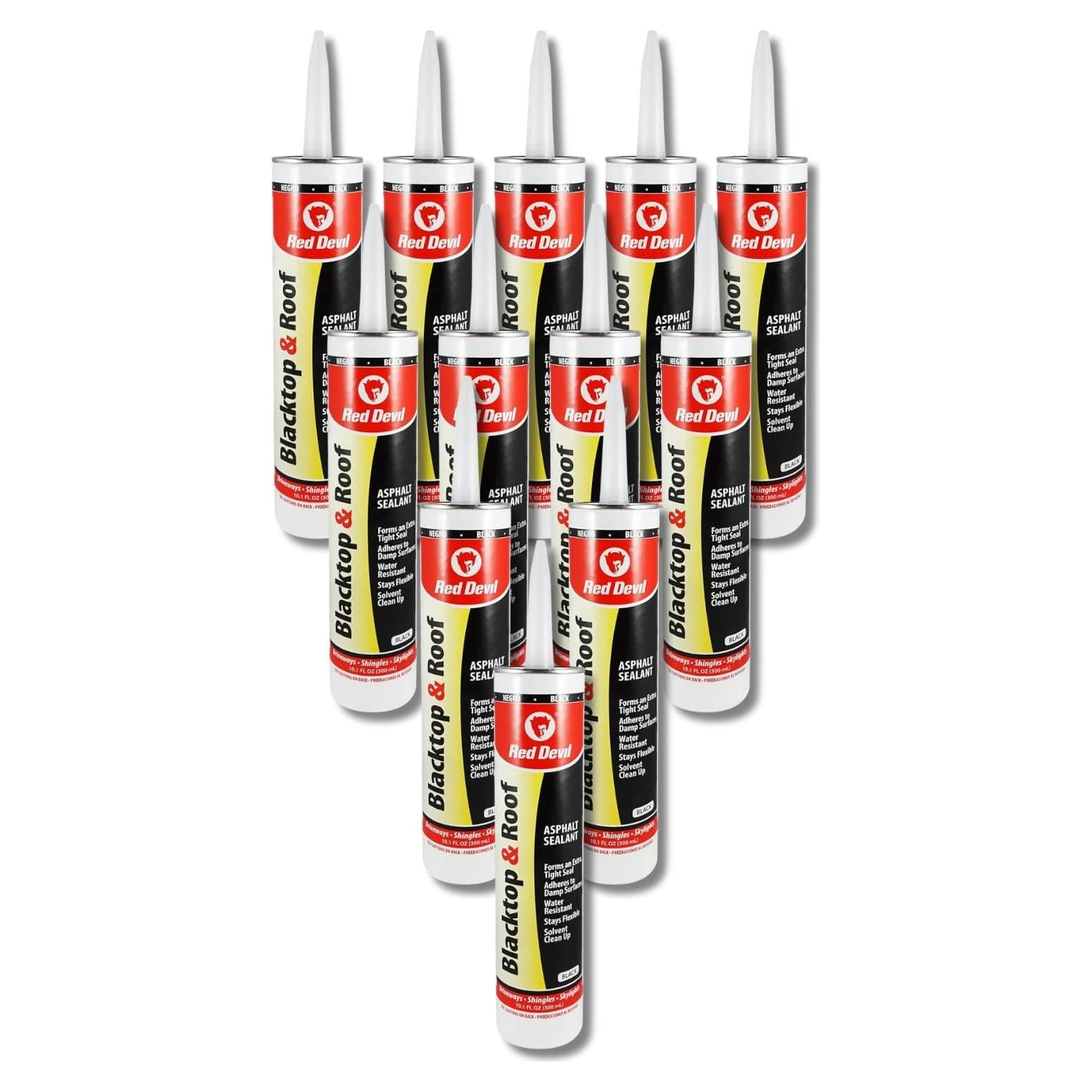 Sellador de Asfalto Red Devil 063612 Negro 299.8 ml Paquete de 12