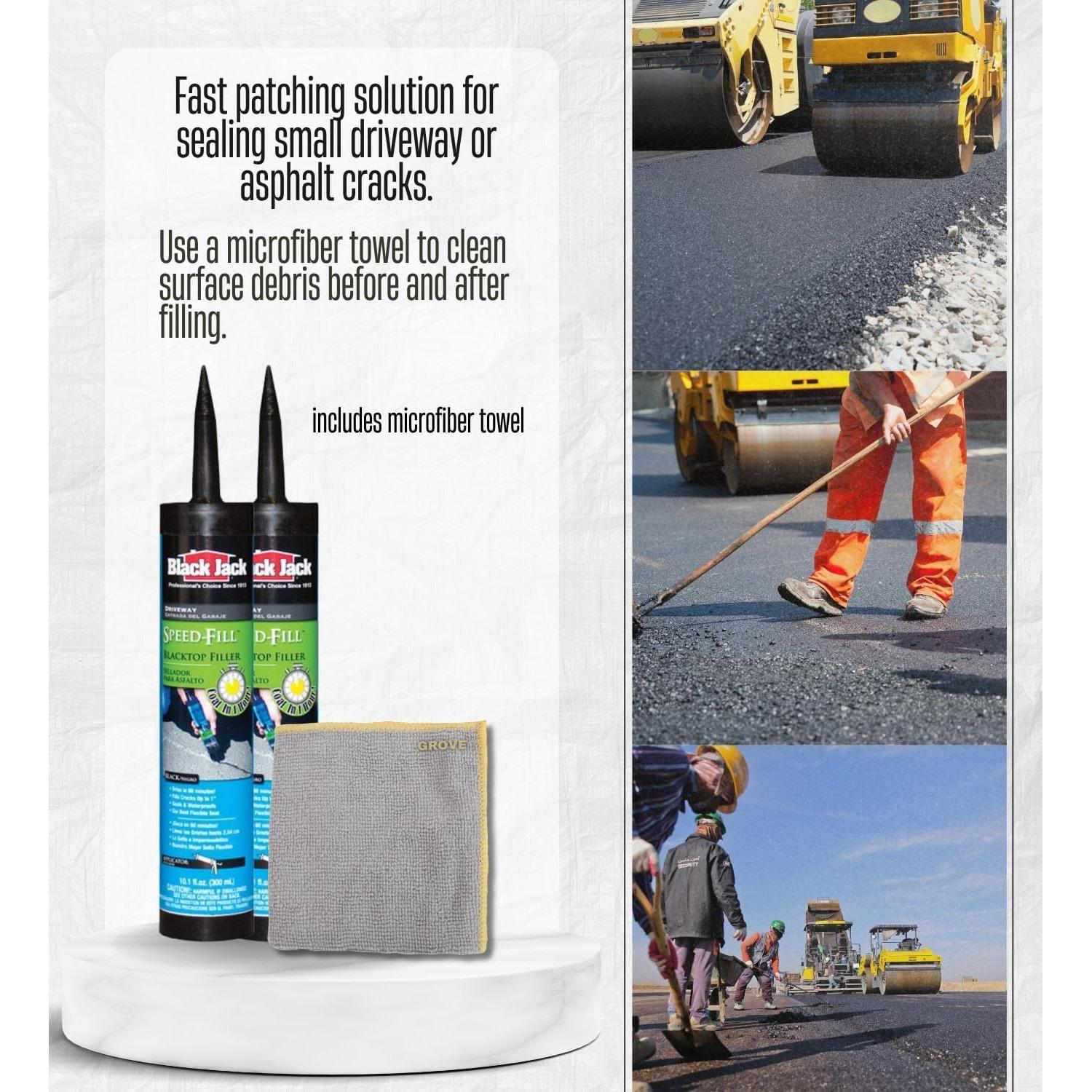 Set de Relleno de Grietas de Asfalto Black Jack 2x10.1 oz
