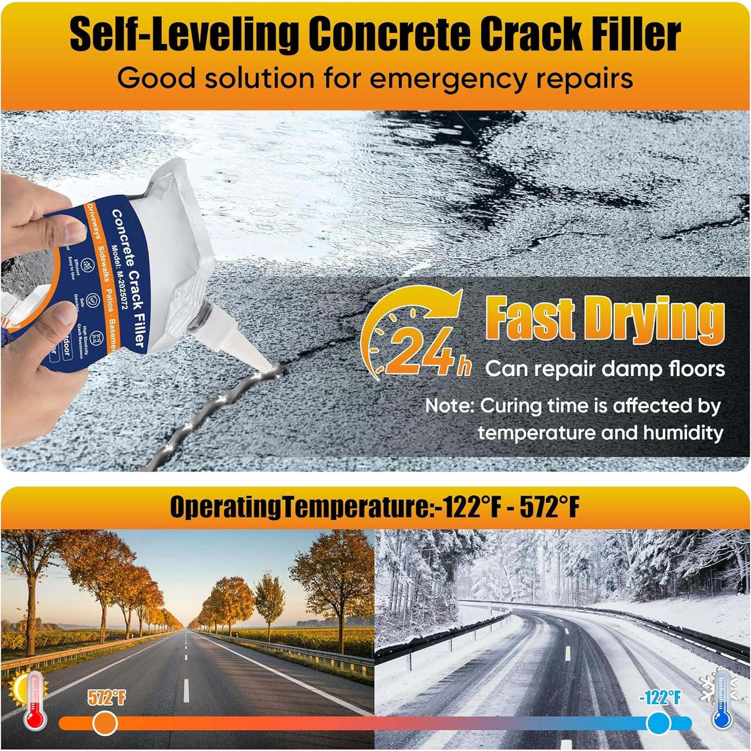 Relleno de Grietas de Concreto MOSAMNI 0.5KG Autonivelante