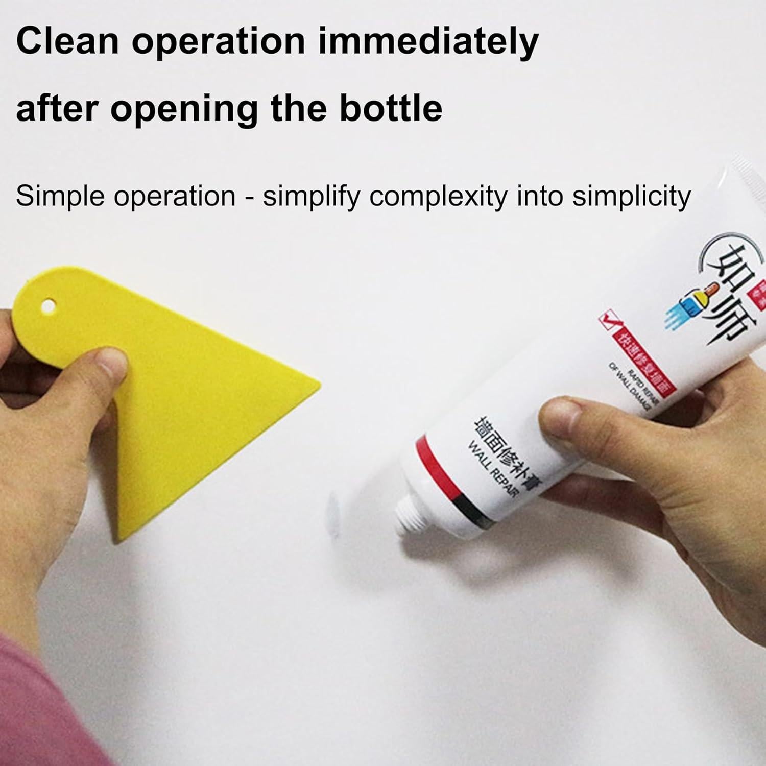 Kit de Reparación de Pared WAURCSY - 2 Agentes 100g y Raspadores