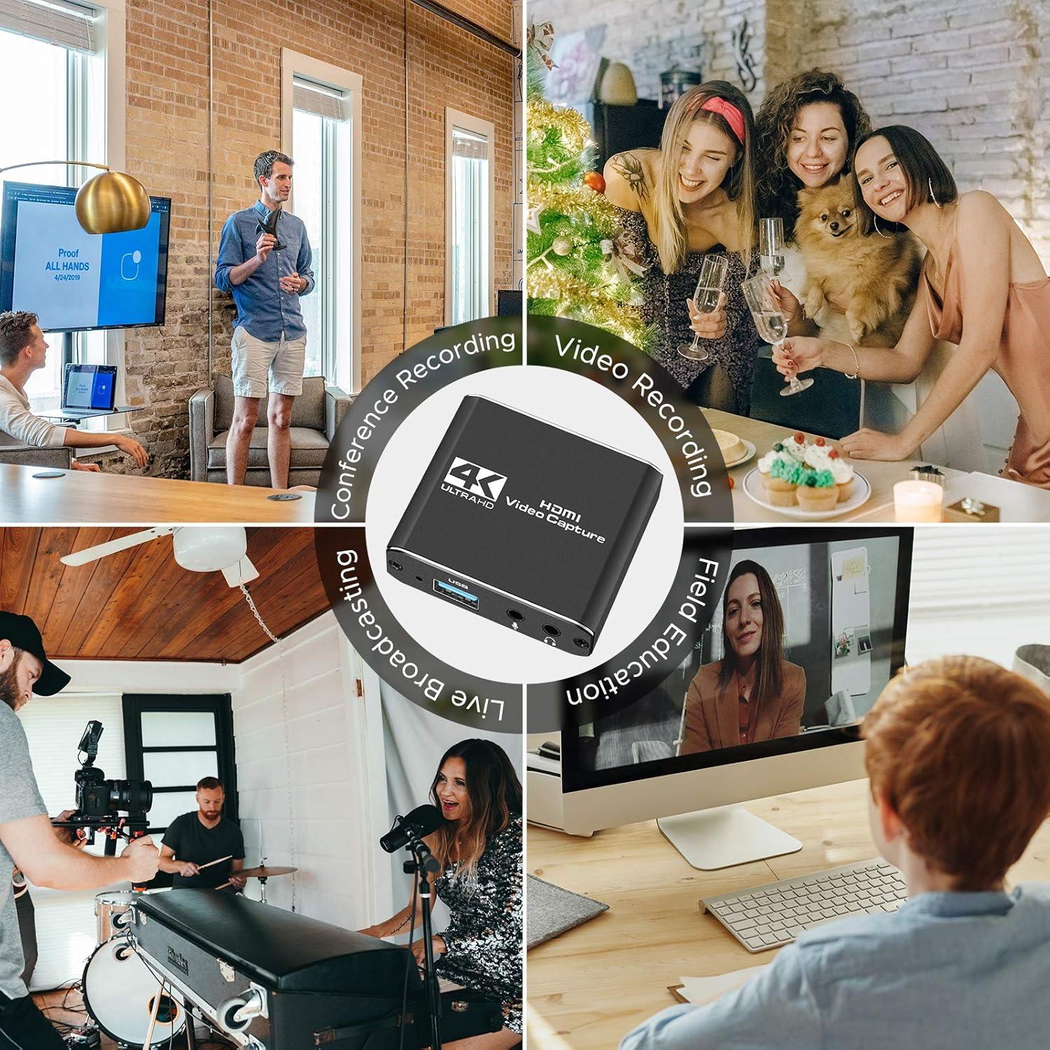 Tarjeta de Captura de Video 4K HDMI TKHIN 1080p 60fps