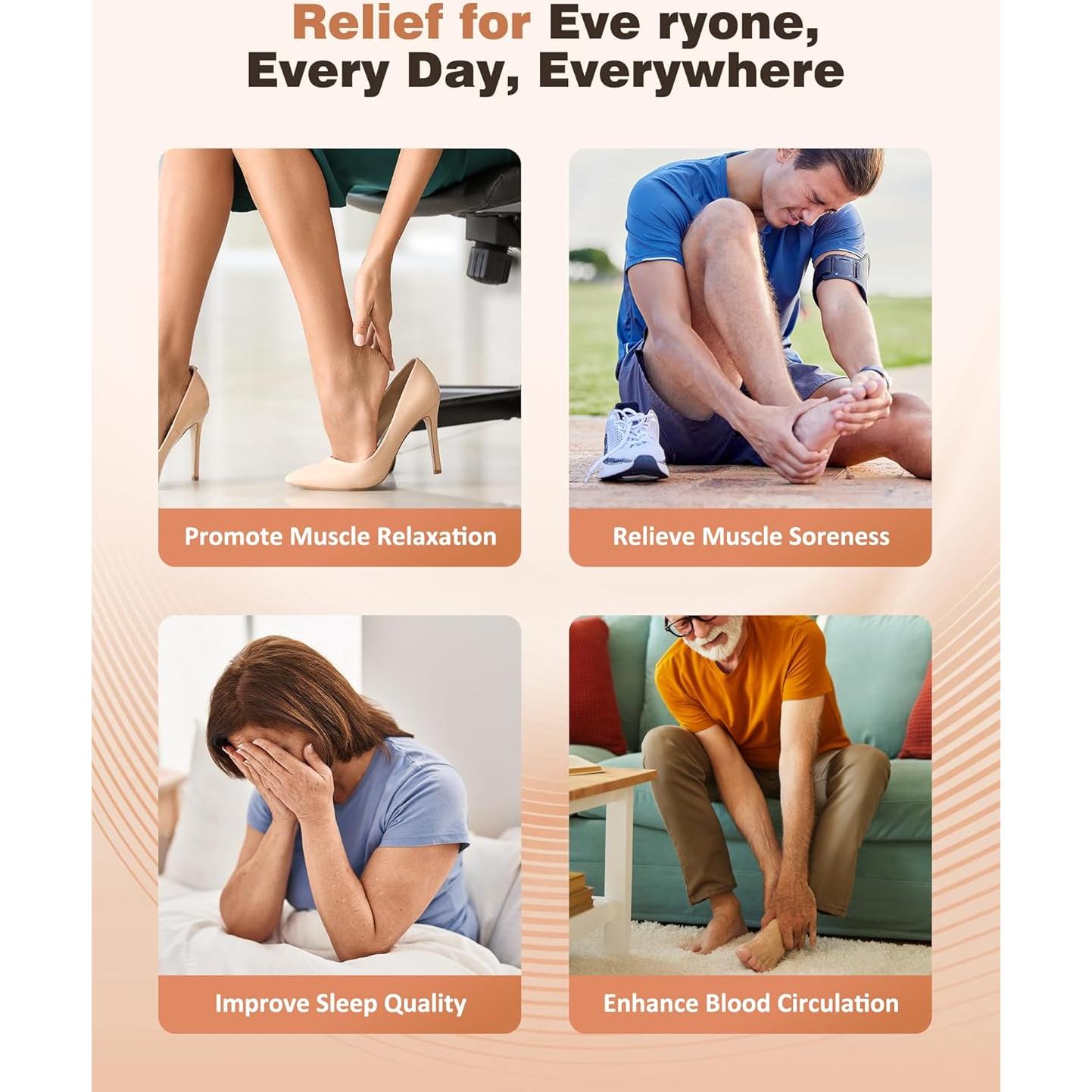 Masajeador de Pies KNQZE KF7 con Calor y Control Remoto