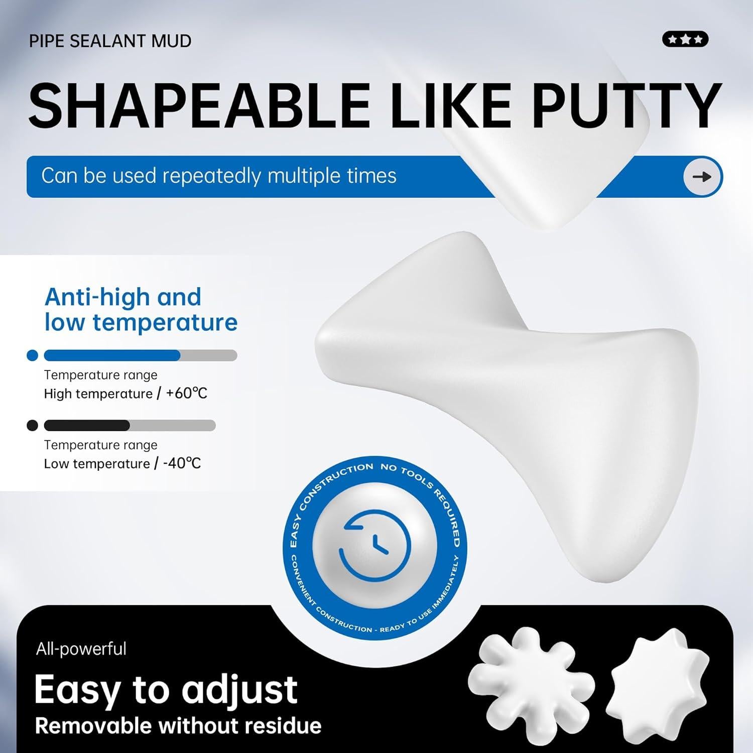 Masilla Selladora Impermeable LHOCEAN - Paquete de 6 x 30g