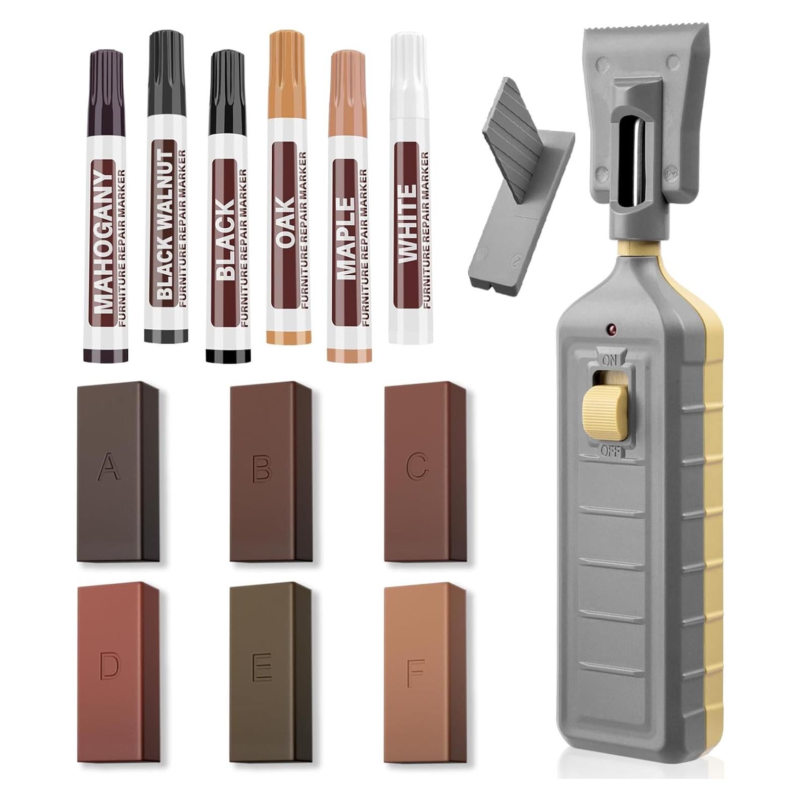 Kit de Reparación de Muebles Tkaimy - Cera Dura y Marcadores