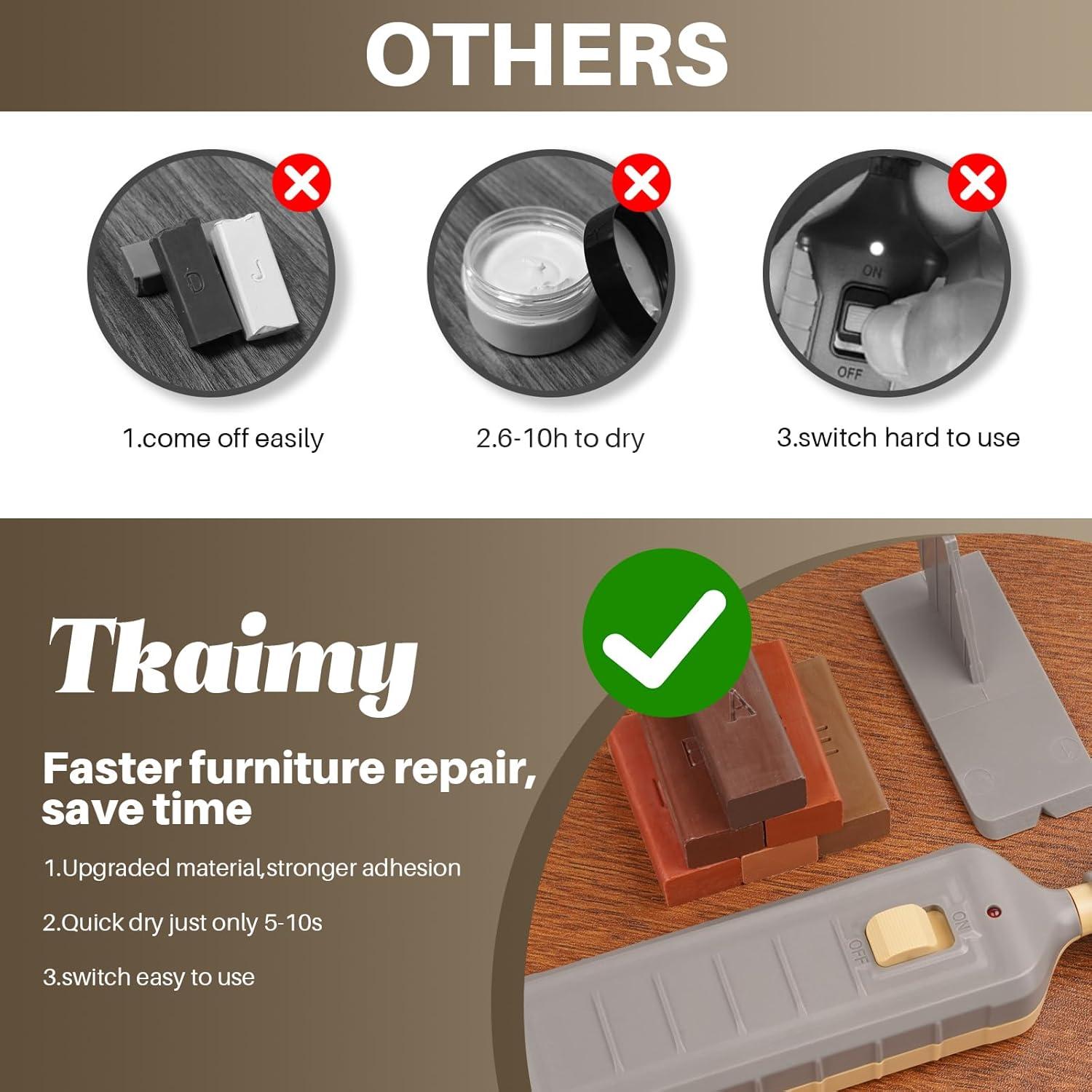 Kit de Reparación de Muebles Tkaimy - Cera Dura y Marcadores