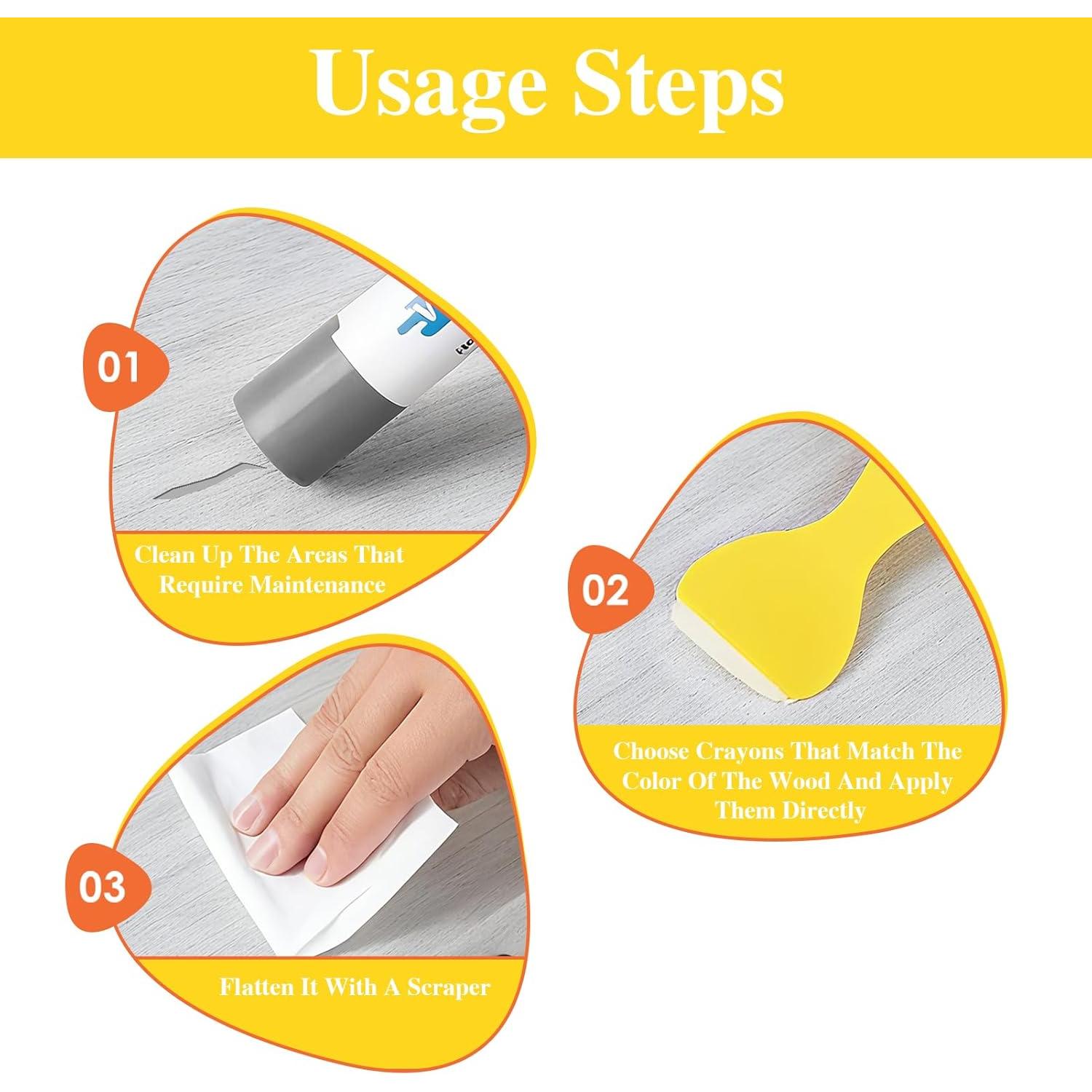 Pack de 3 Crayones de Reparación de Madera Blanca Aphohome