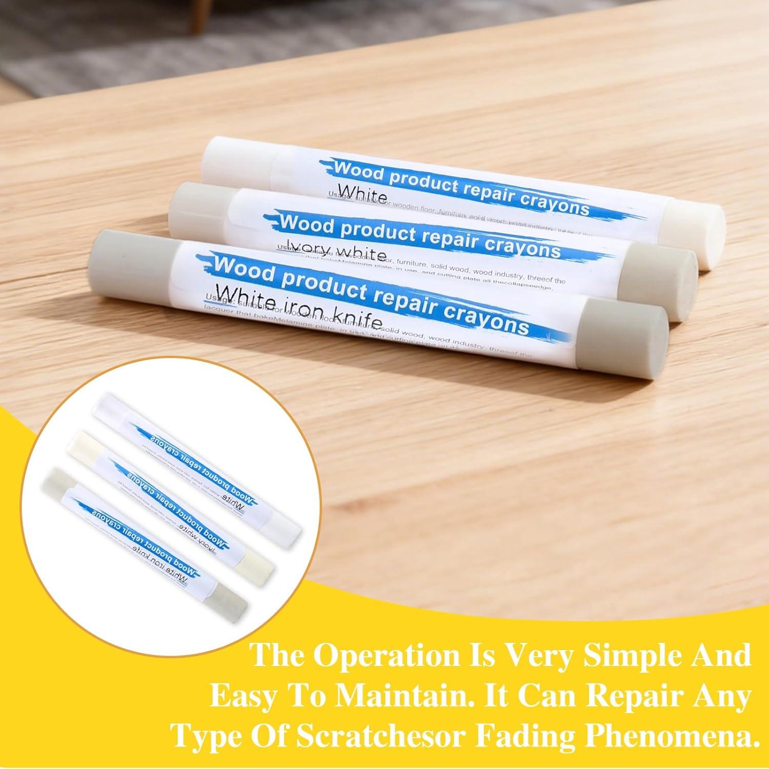 Pack de 3 Crayones de Reparación de Madera Blanca Aphohome