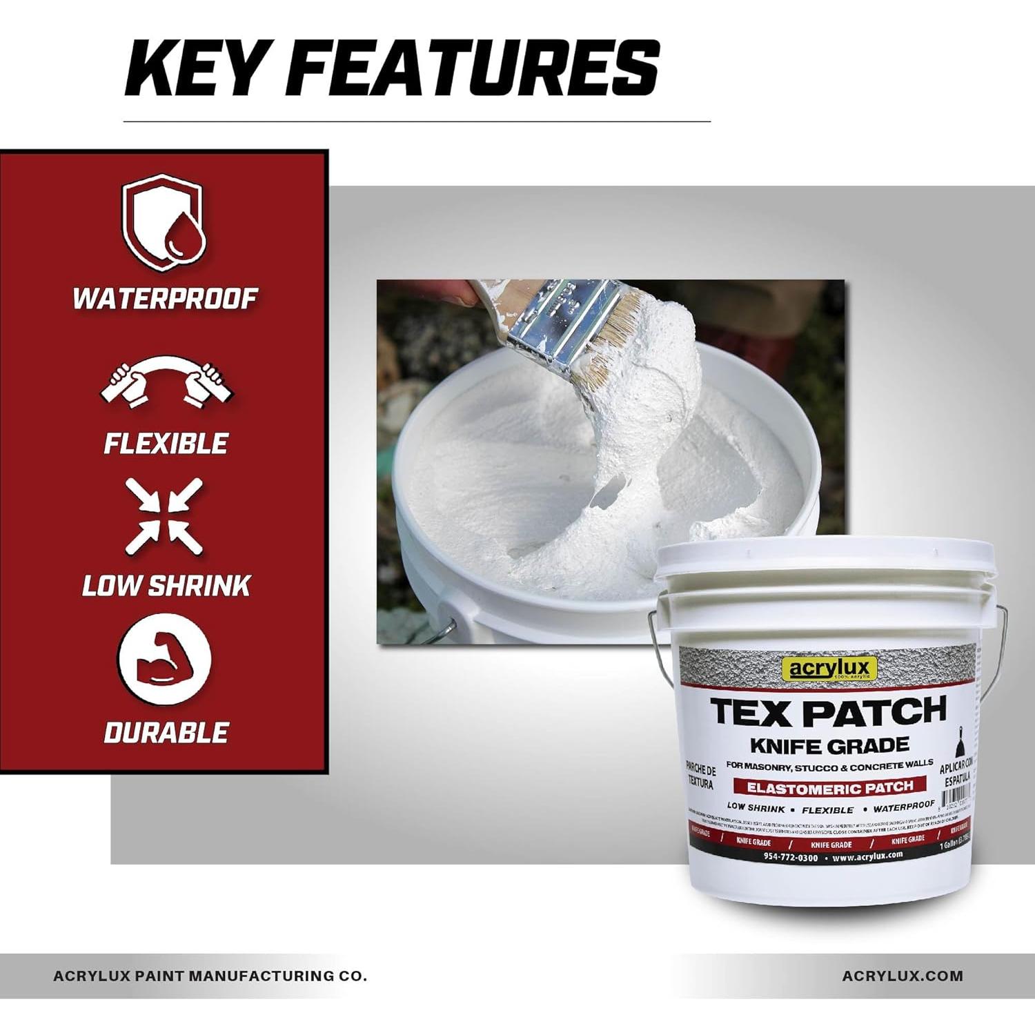 Compuesto de Parcheo Texturizado ACRYLUX 5.7kg Grado Cuchillo