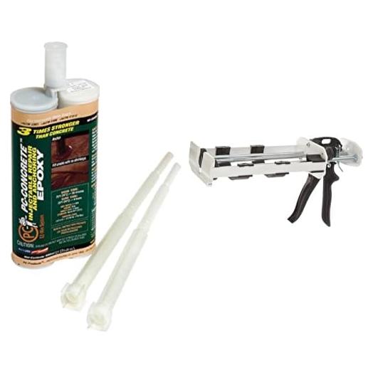 Kit de Adhesivo Epóxico PC-Concrete 600ml + Pistola Calafateo