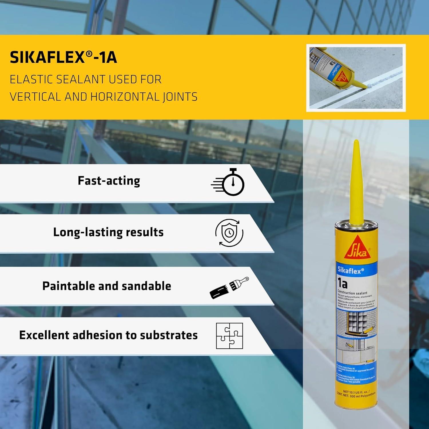 Sellador Poliuretano Sikaflex 1A 10 oz Bronce Oscuro Paquete 12