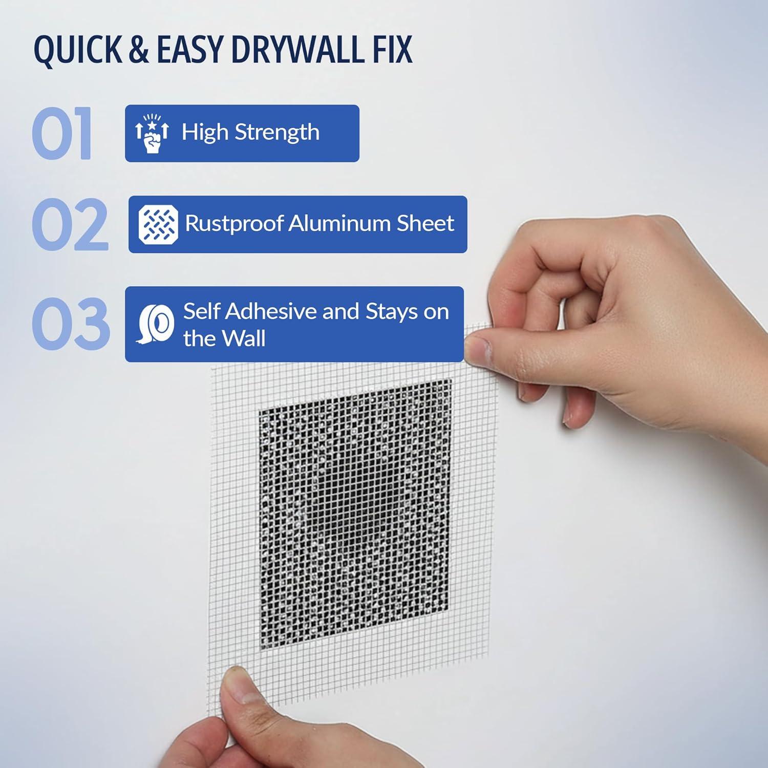 Kit de Reparación de Pared FF NEXUS - 4 Parches Aluminio 10x15 cm