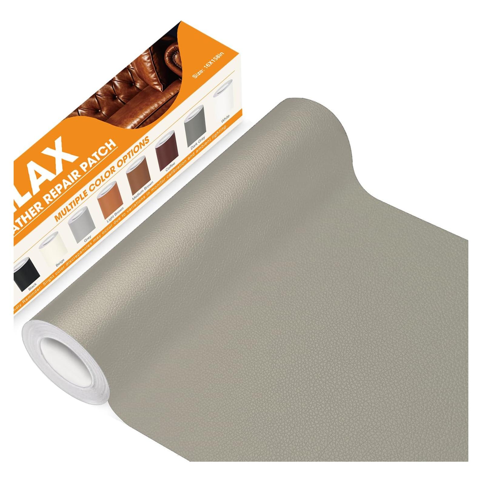 Parche de Reparación de Cuero WALLAX 40.6x200.7cm Gris