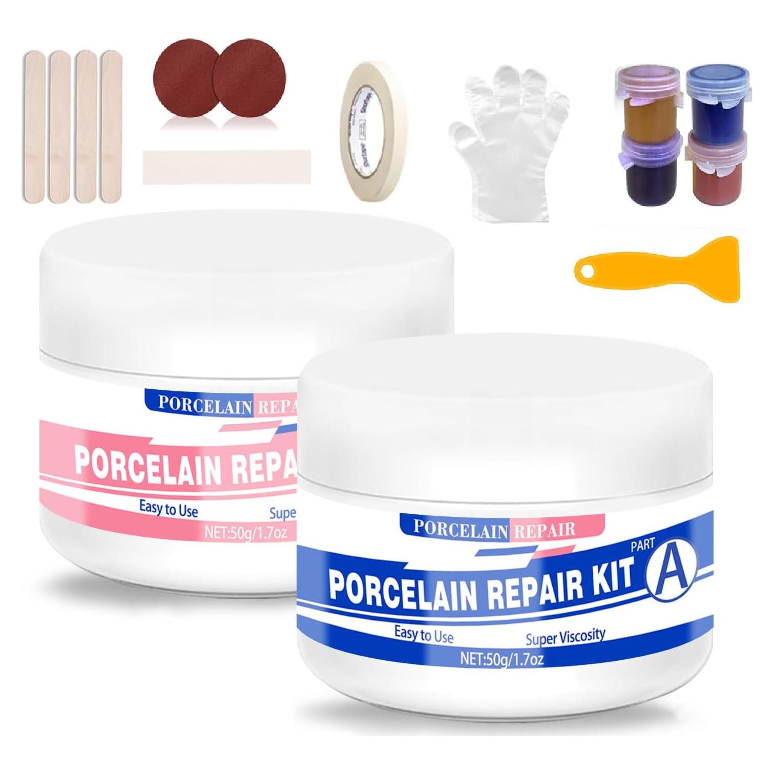 Kit de Reparación de Baño OOTDART 3.4oz Fibra de Vidrio Color