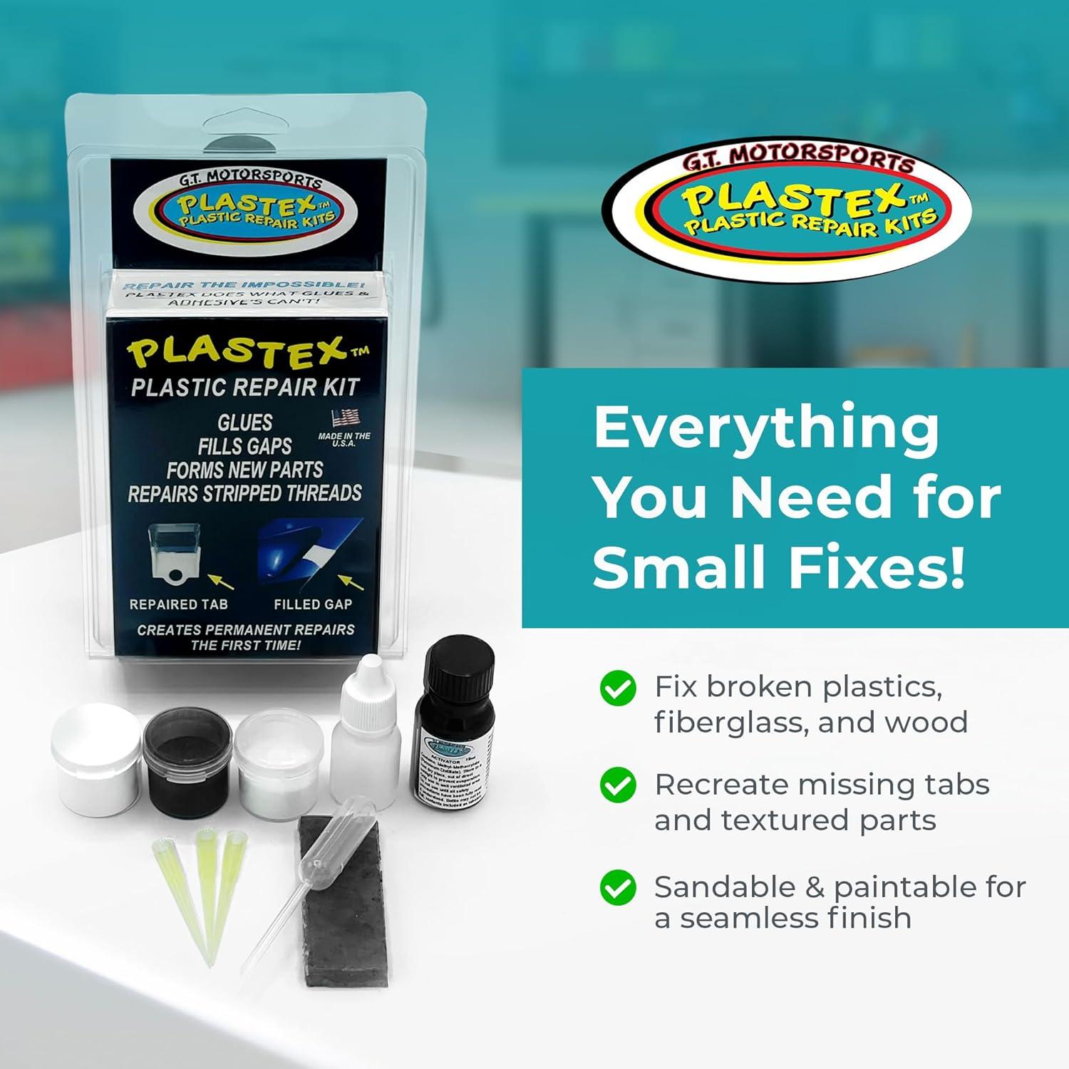 Kit de Reparación Plastex - Repara Plástico, Madera y Más