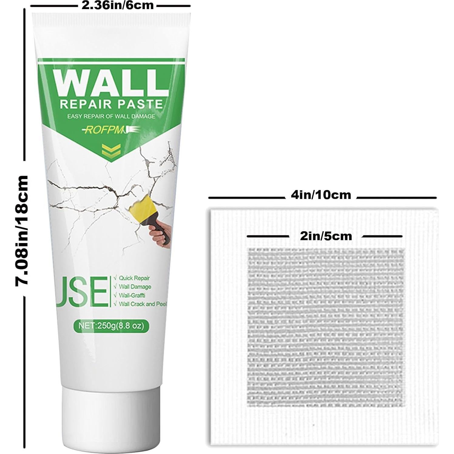 Kit de Reparación de Drywall ROFPM 500g con Raspador y Lijas