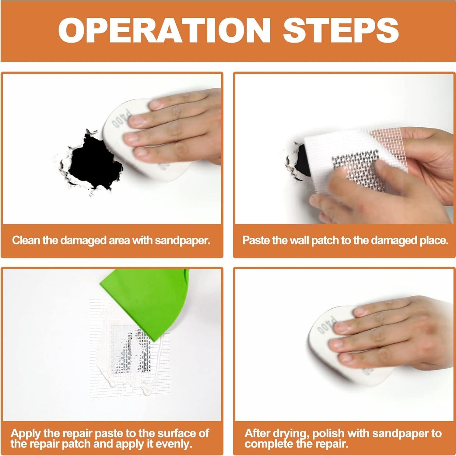 Kit de Reparación de Pared Boncart - Masilla y Parche Yeso