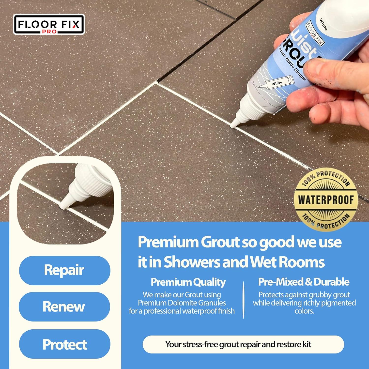 Revividor de Lechada Twist & Grout Floor-Fix Pro - Kit Rápido Blanco