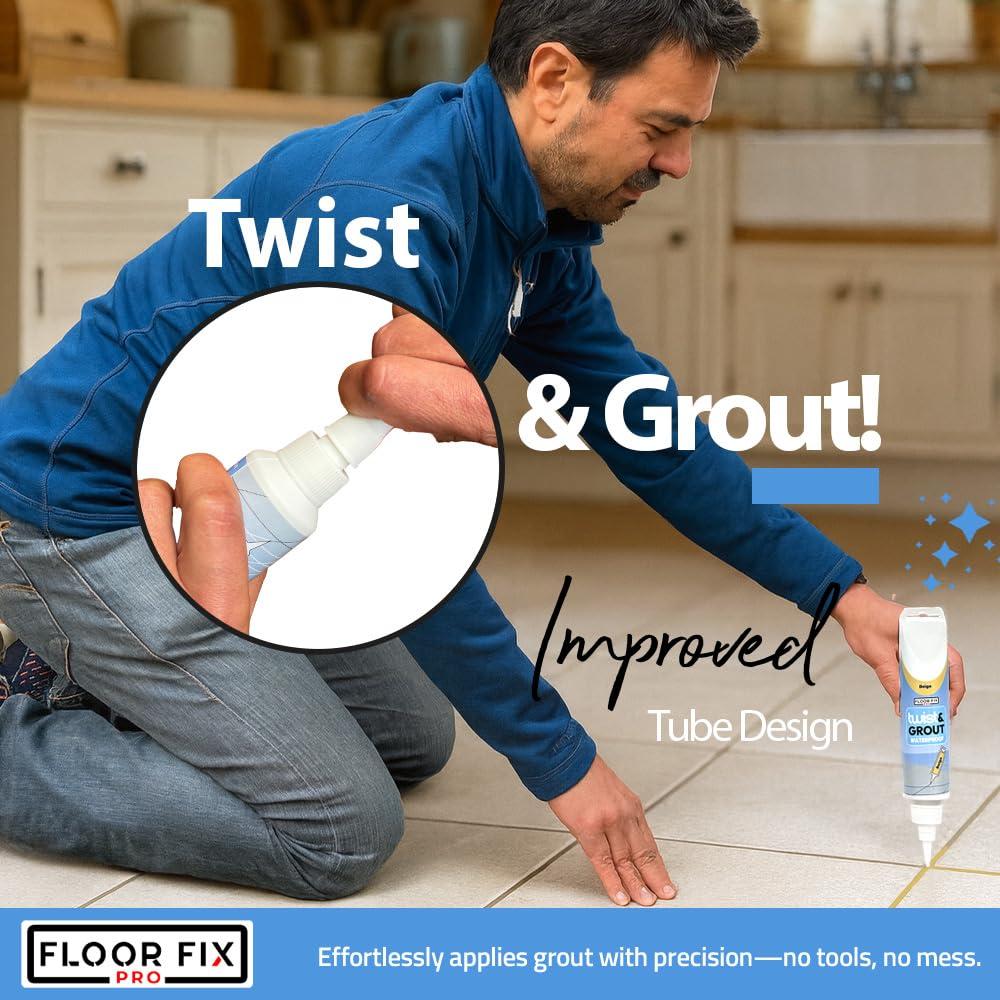Revividor de Lechada Twist & Grout Floor-Fix Pro - Kit Rápido Blanco