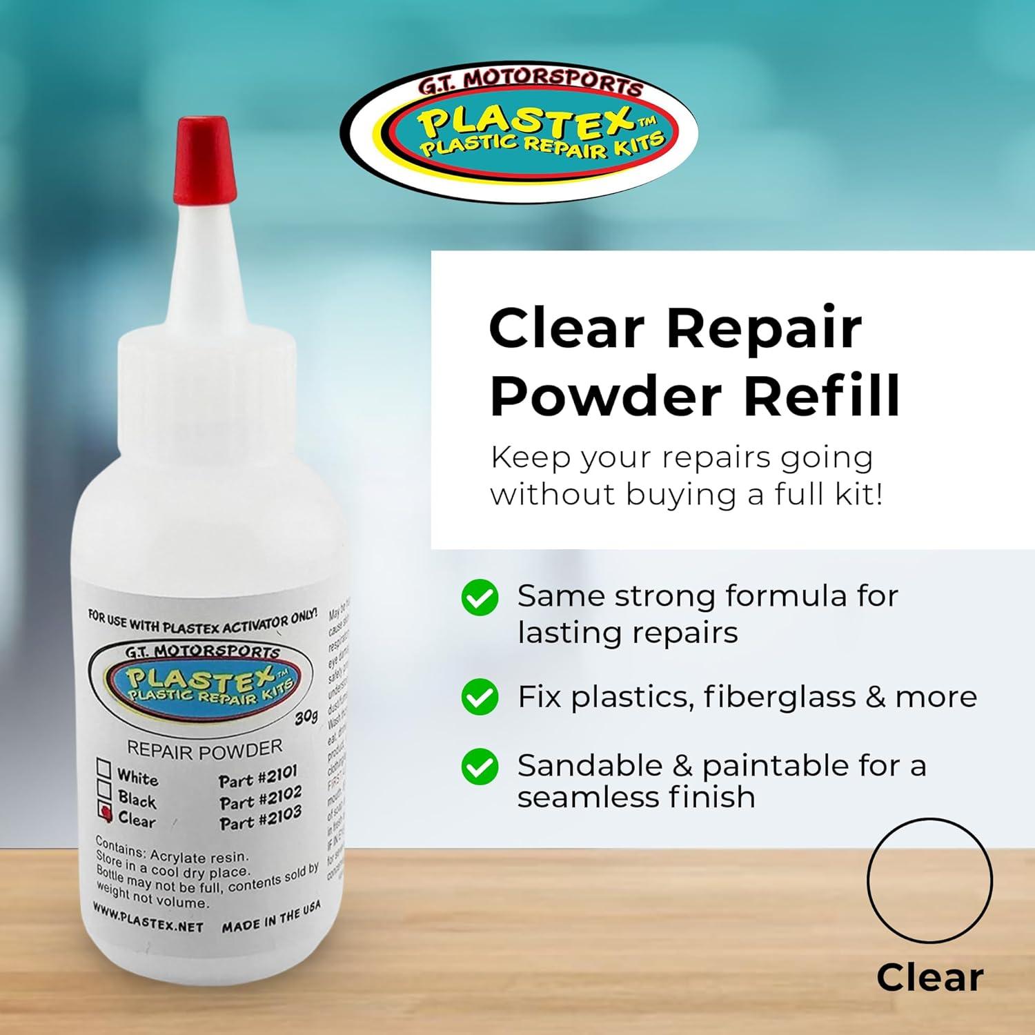 Kits de Reparación Plastex 30g - Pega y Repara Plástico, Madera