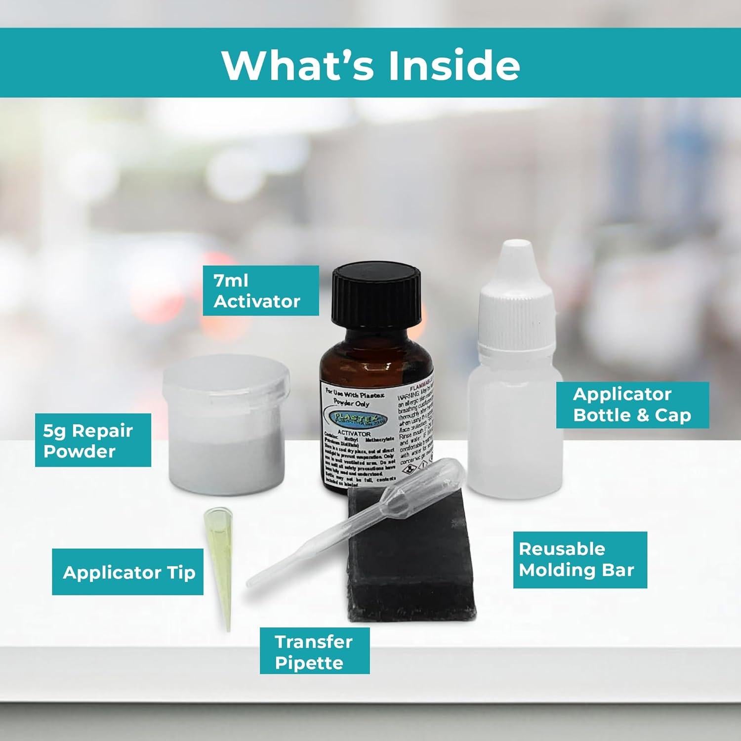 Kit de Reparación Plastex Pequeño - Plástico, Madera y Más