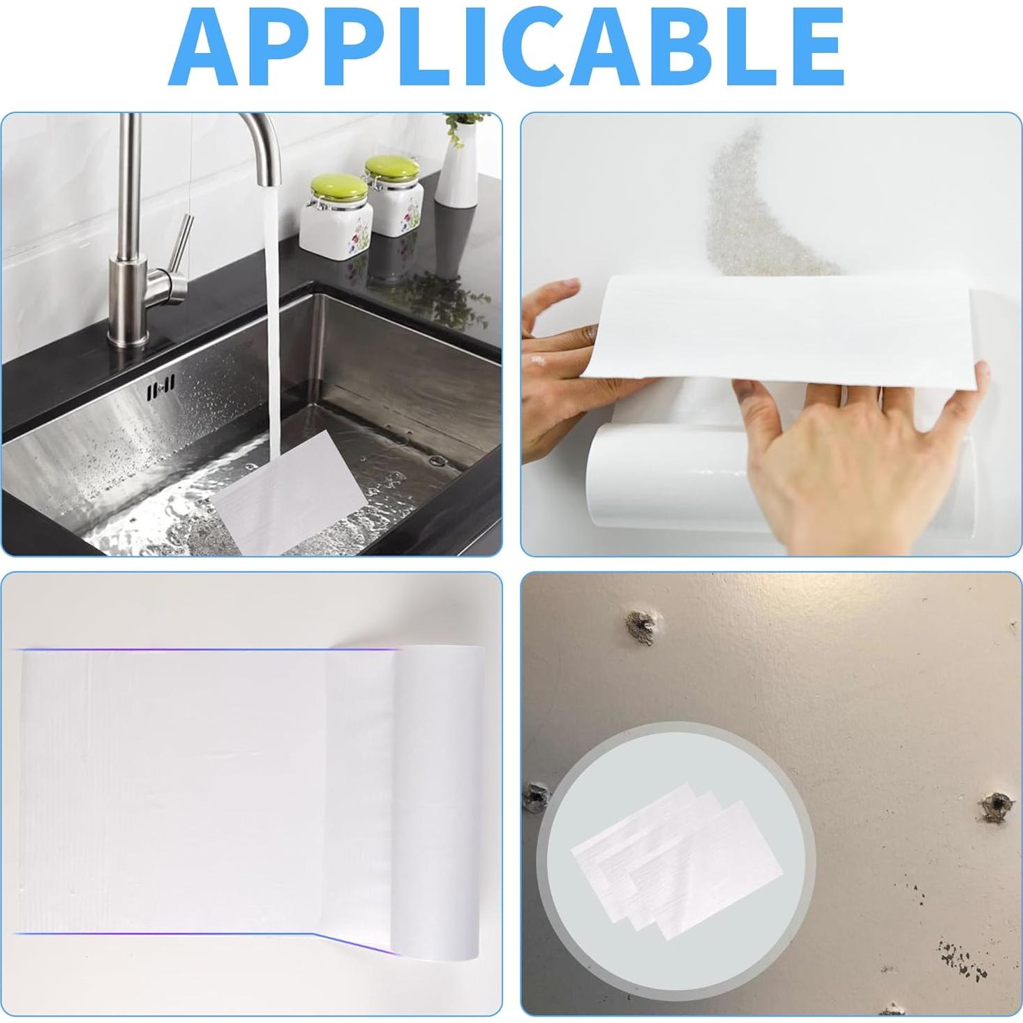 Cinta Autoadhesiva Impermeable HAIRUNFU 20 cm x 10 m para Paredes