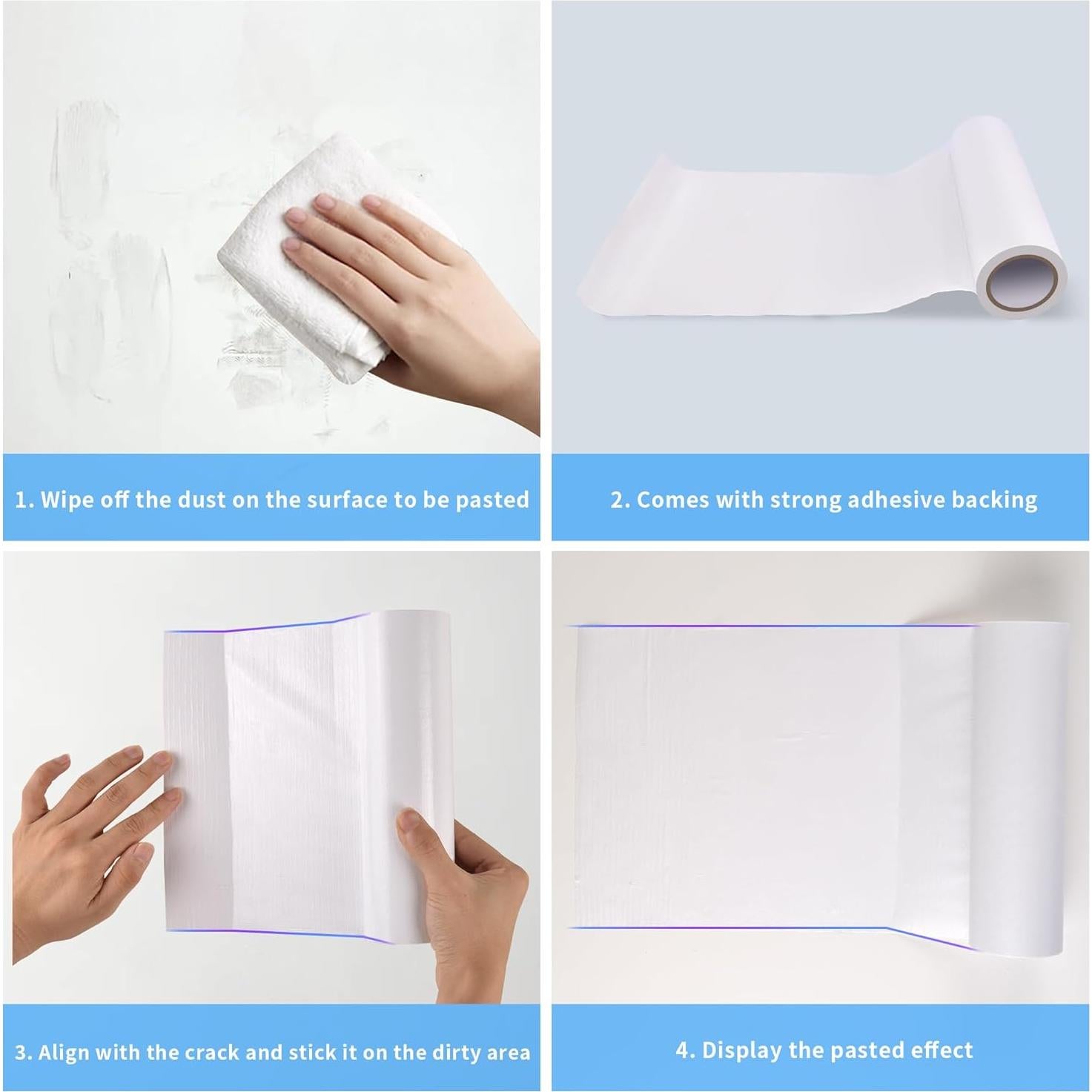 Cinta Autoadhesiva Impermeable HAIRUNFU 20 cm x 10 m para Paredes