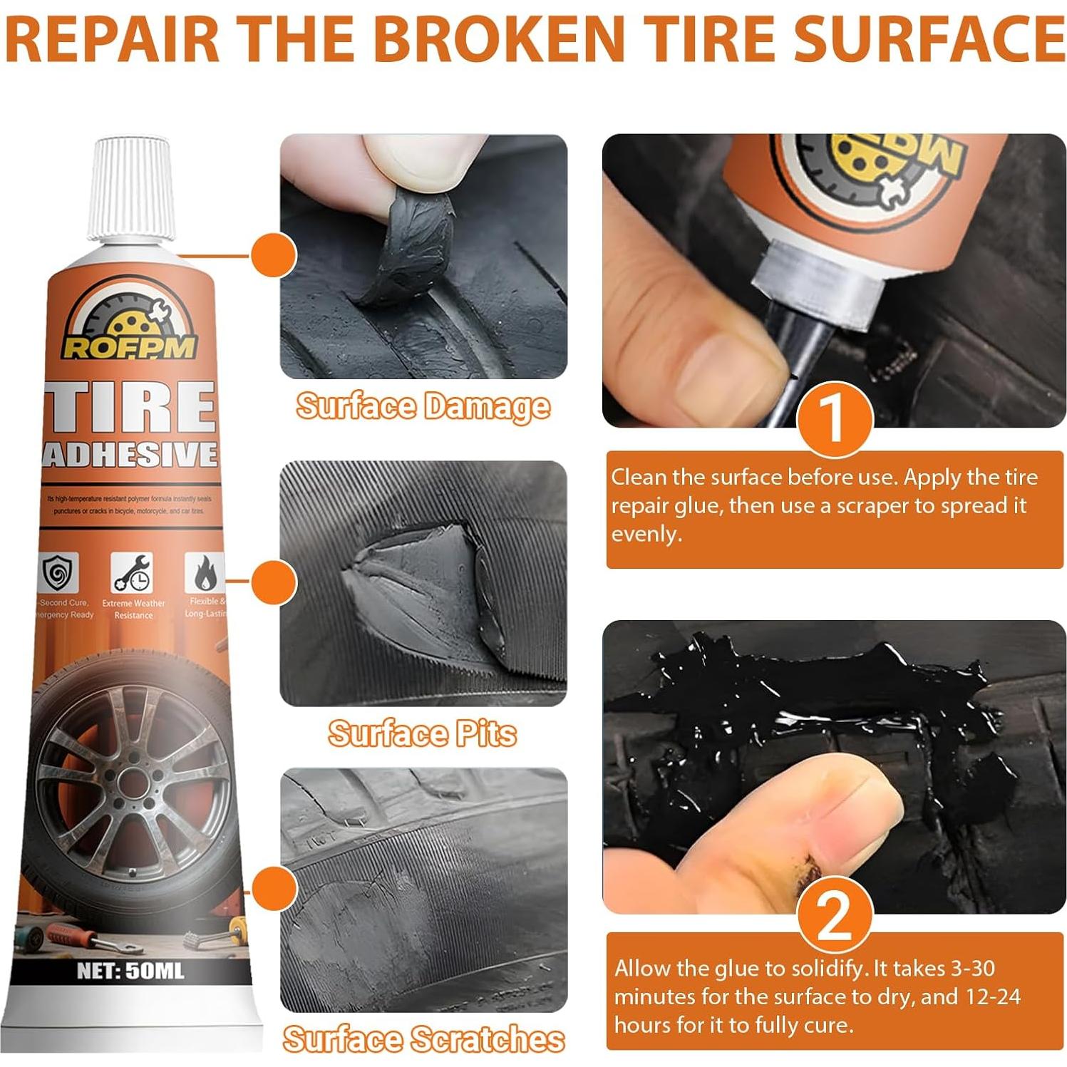 Kit de Pegamento para Neumáticos ROFPM TireGlue-A001 100 ml