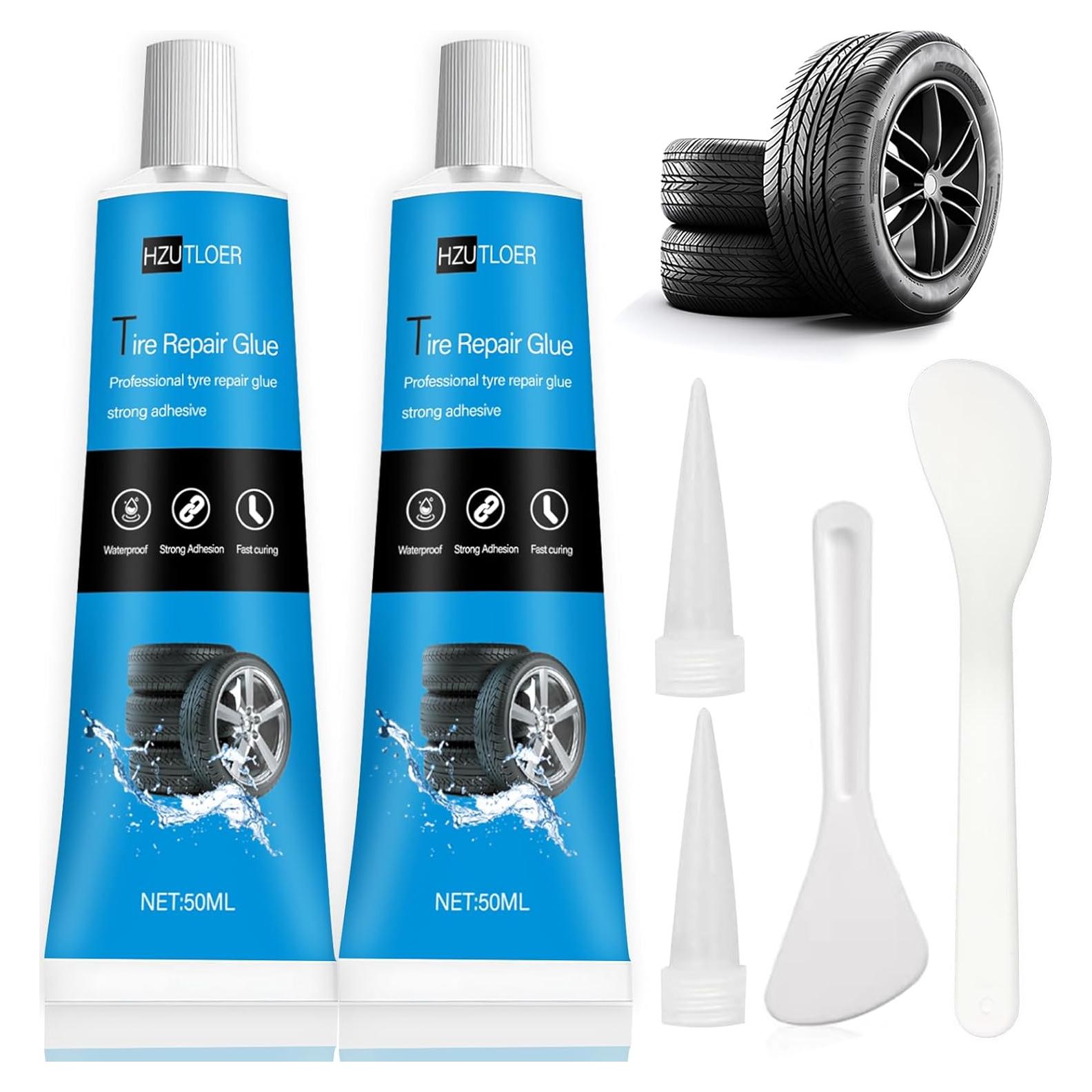 Adhesivo para Reparación de Neumáticos Hzutloer 100ml x2