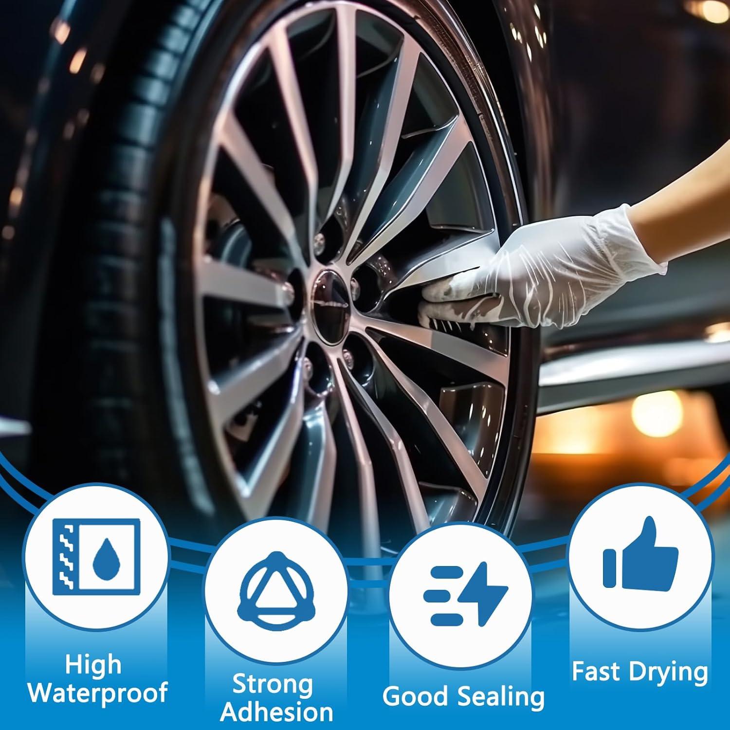 Adhesivo para Reparación de Neumáticos Hzutloer 100ml x2