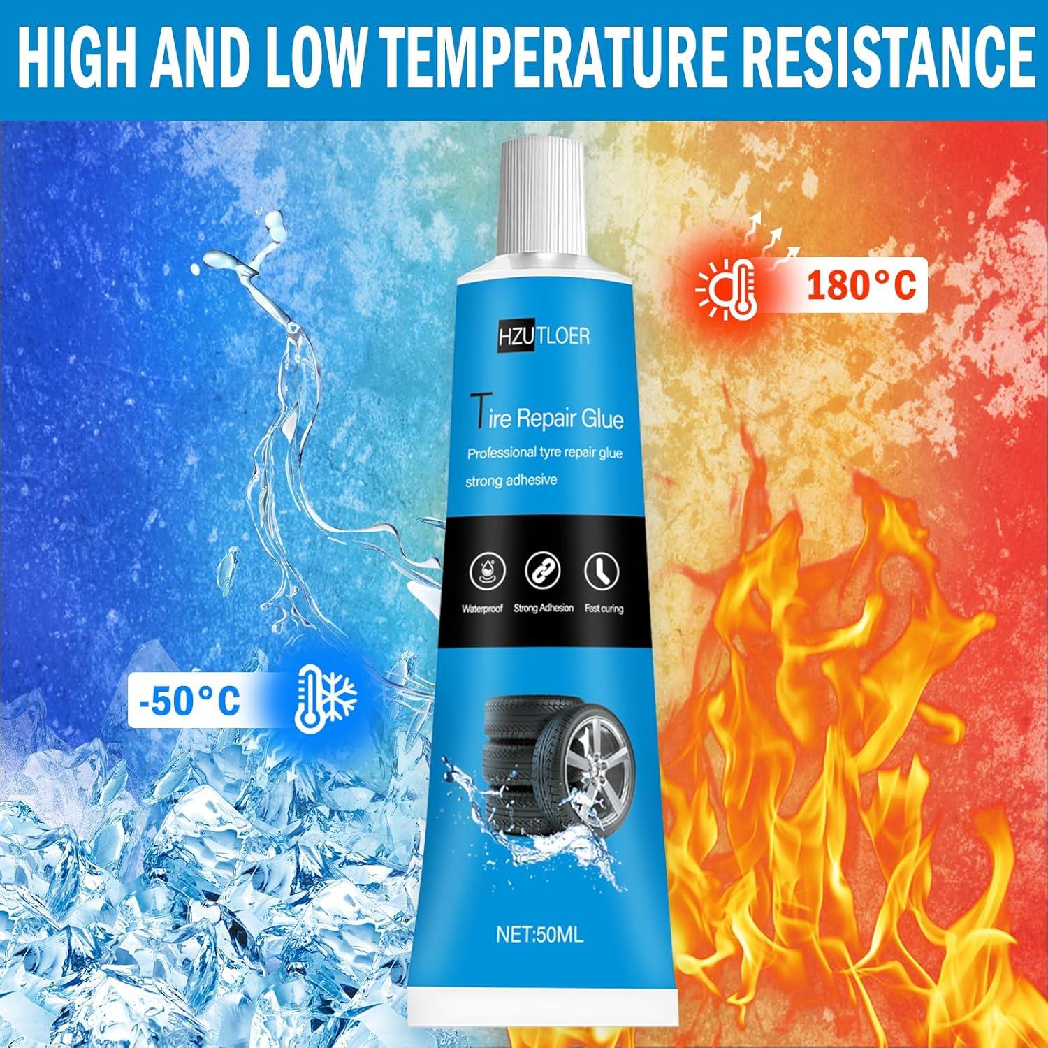 Adhesivo para Reparación de Neumáticos Hzutloer 100ml x2