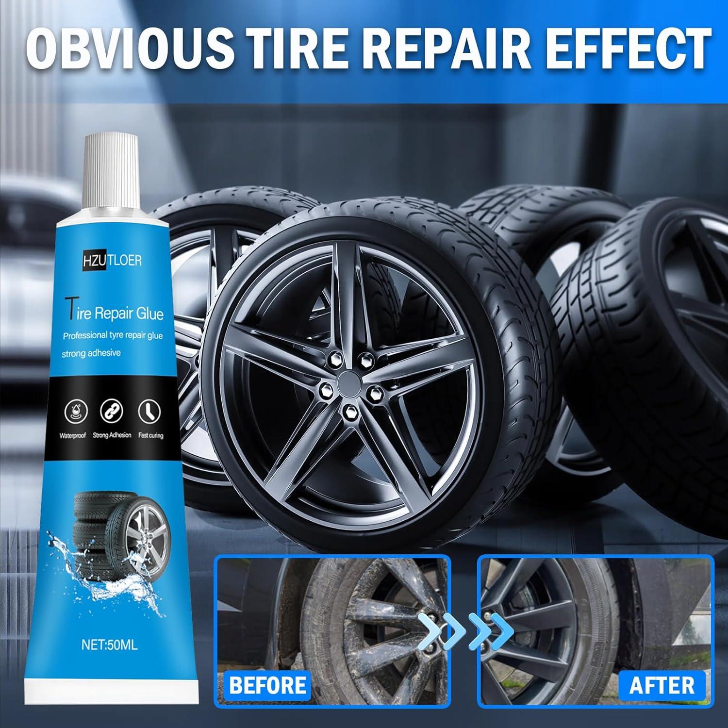 Adhesivo para Reparación de Neumáticos Hzutloer 100ml x2