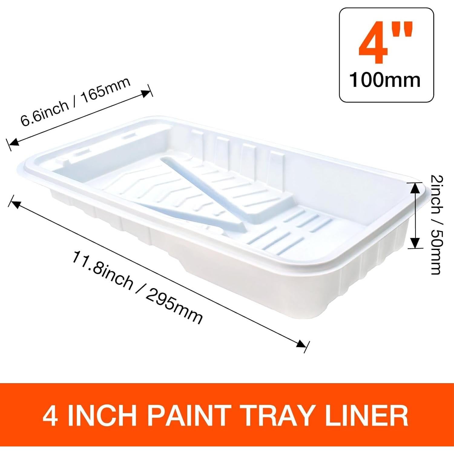 Forros de Bandeja de Pintura KingOrigin 4" - 12 Paquetes Reutilizables